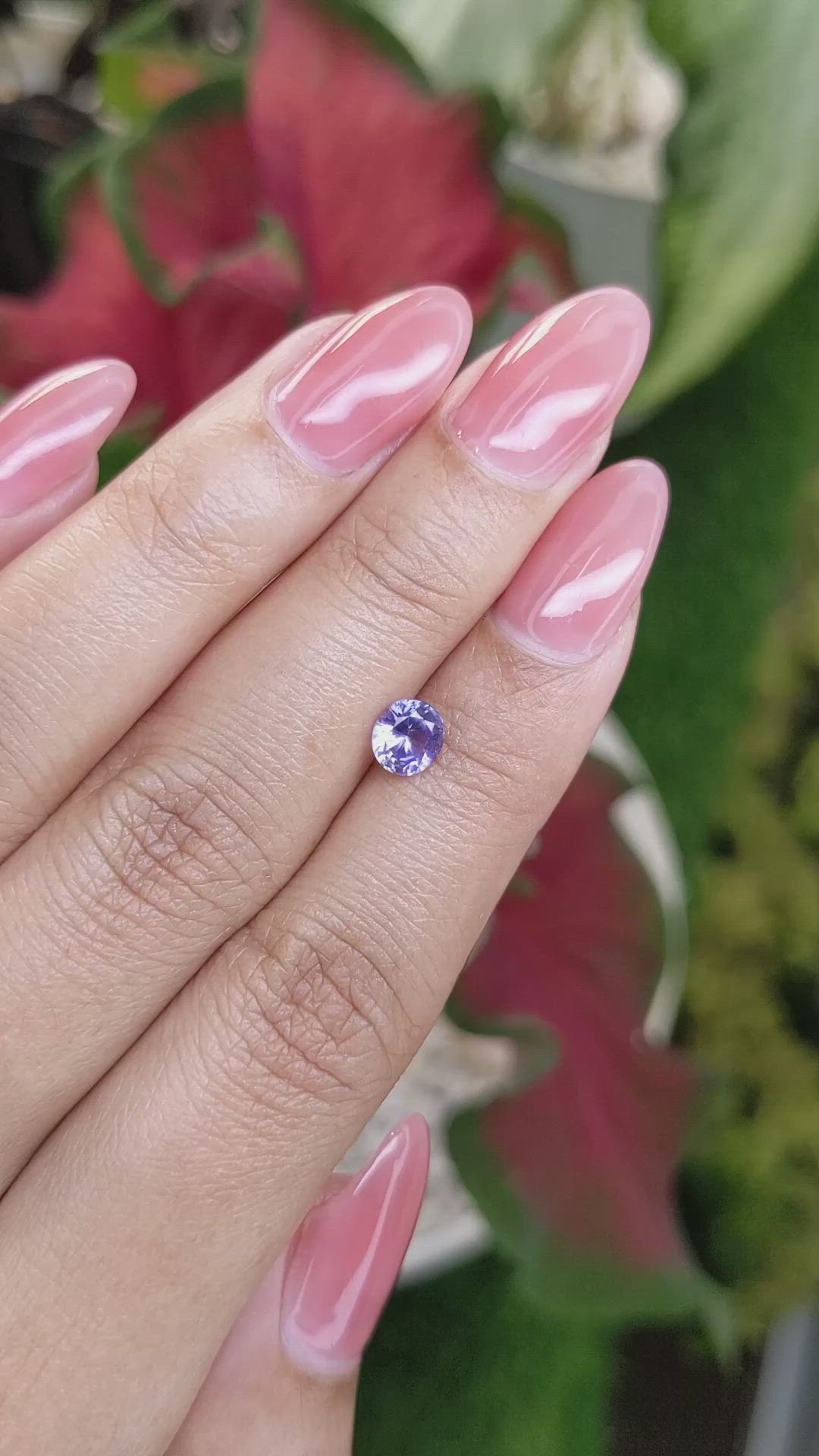 0.89 Ct. Violet Sapphire from Ceylon (Sri Lanka) Size Video