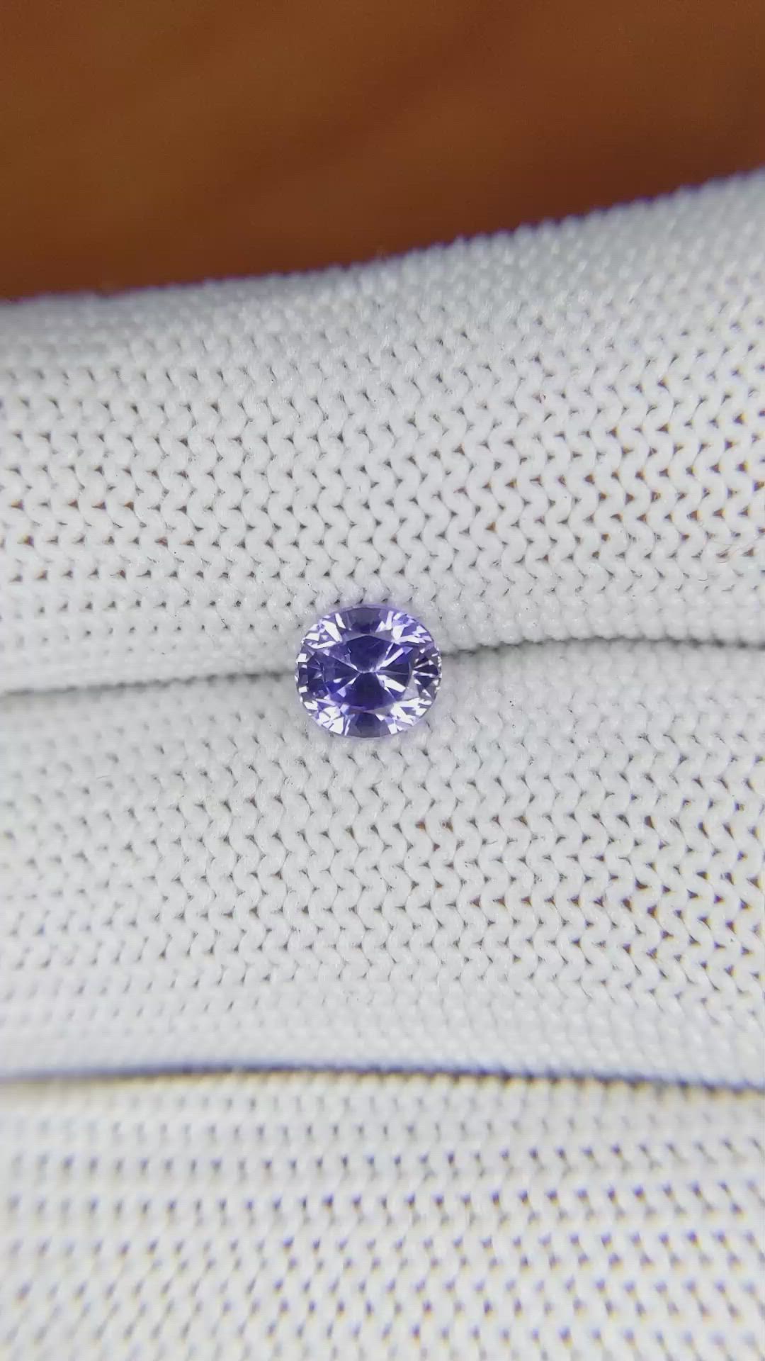 0.89 Ct. Violet Sapphire from Ceylon (Sri Lanka) Size Video