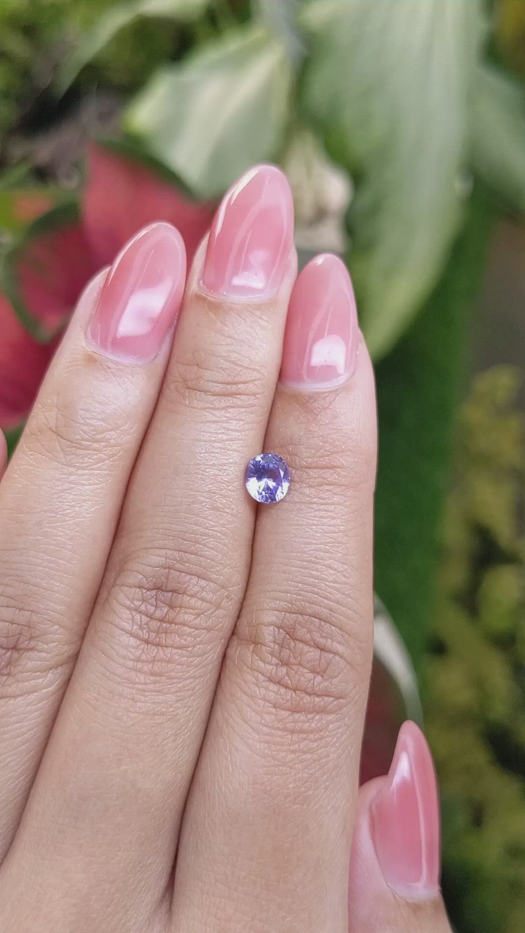 0.89 Ct. Violet Sapphire from Ceylon (Sri Lanka) Size Video