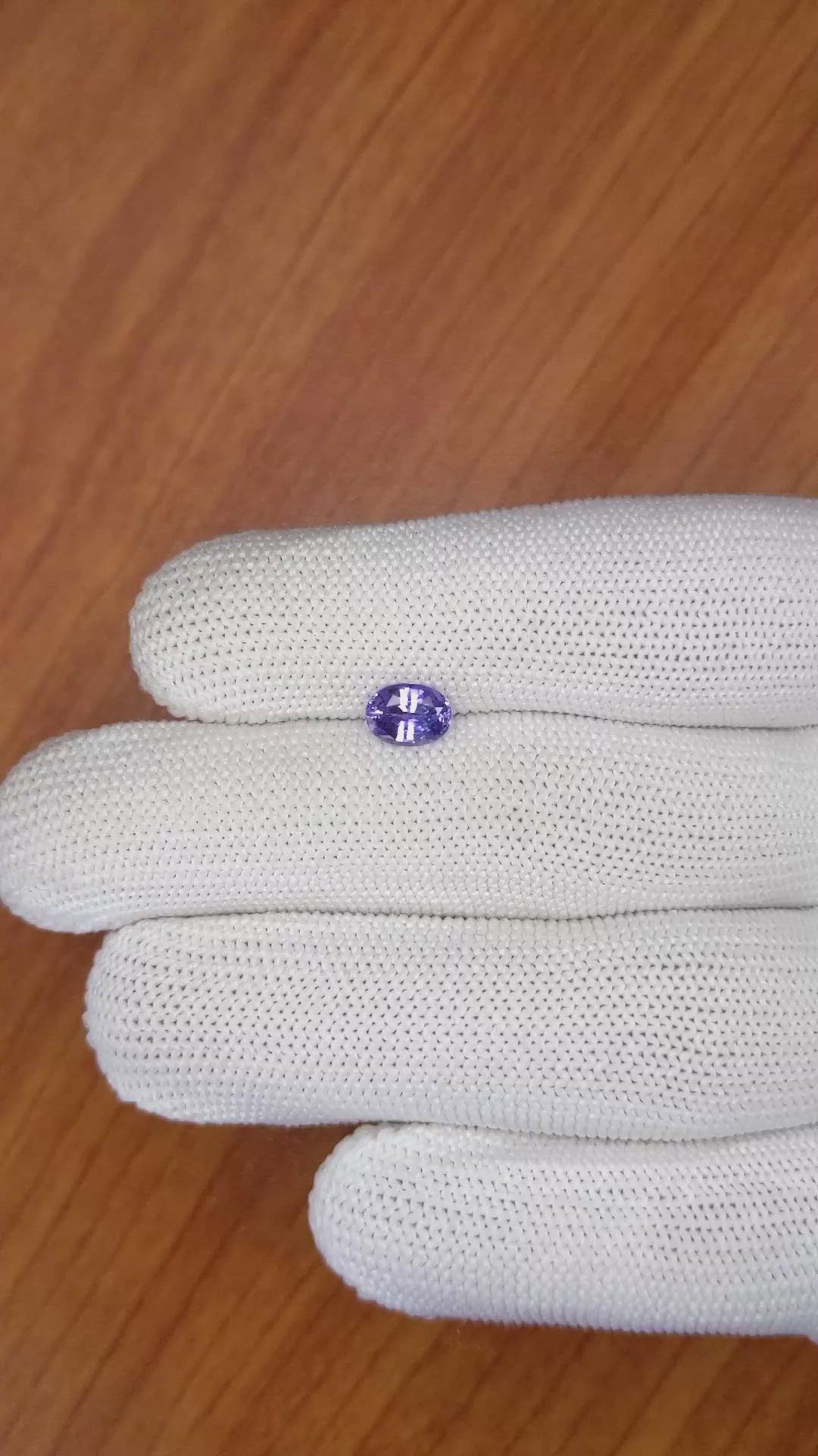 0.96 Ct. Bluish Purple Sapphire from Ceylon (Sri Lanka) Size Video