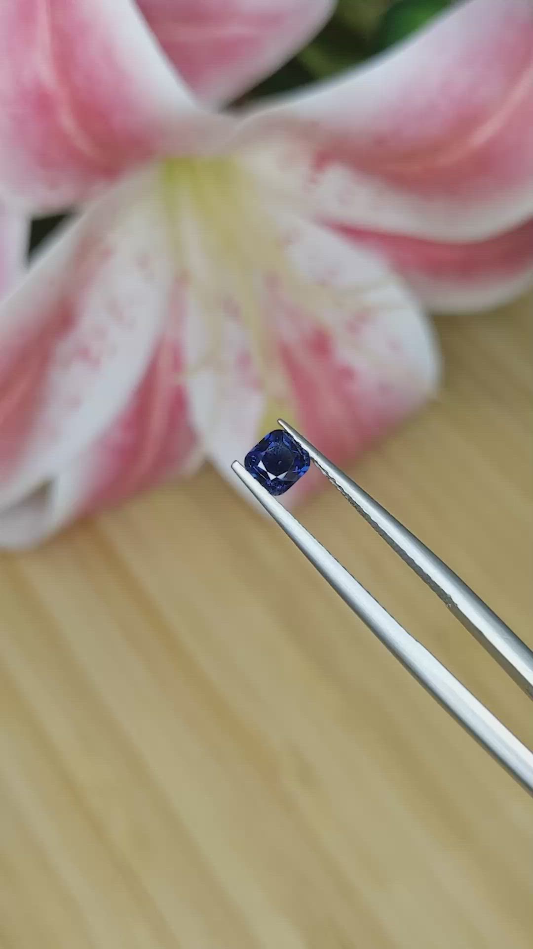 0.60 Ct. Blue Sapphire from Ceylon (Sri Lanka) Size Video