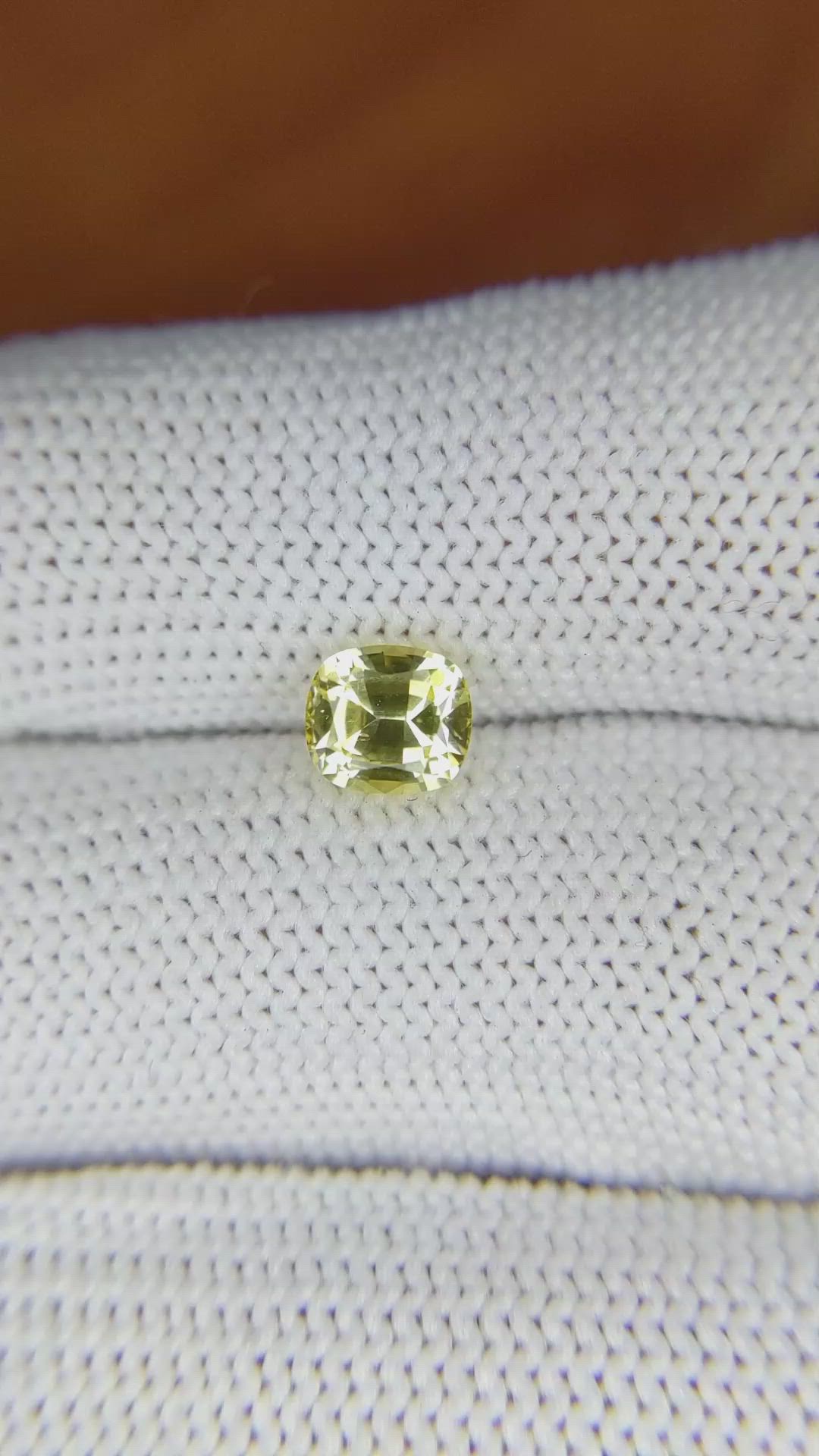 1.31 Ct. Yellow Sapphire from Ceylon (Sri Lanka) Size Video