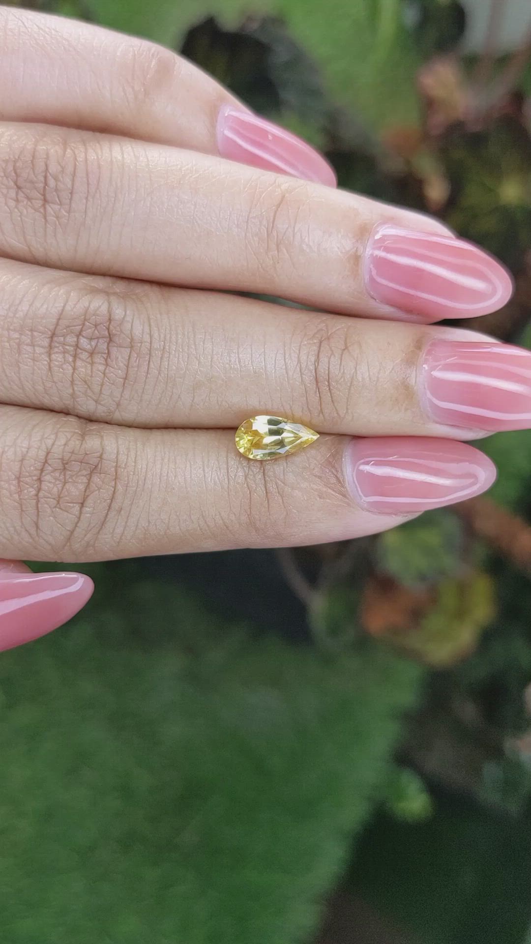 1.30 Ct. Yellow Sapphire from Ceylon (Sri Lanka) Size Video