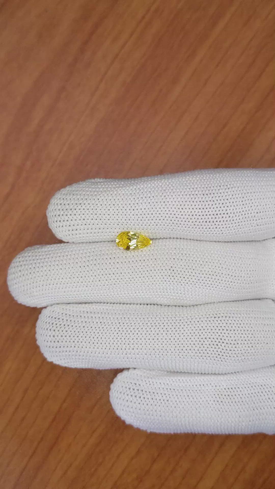 1.30 Ct. Yellow Sapphire from Ceylon (Sri Lanka) Size Video