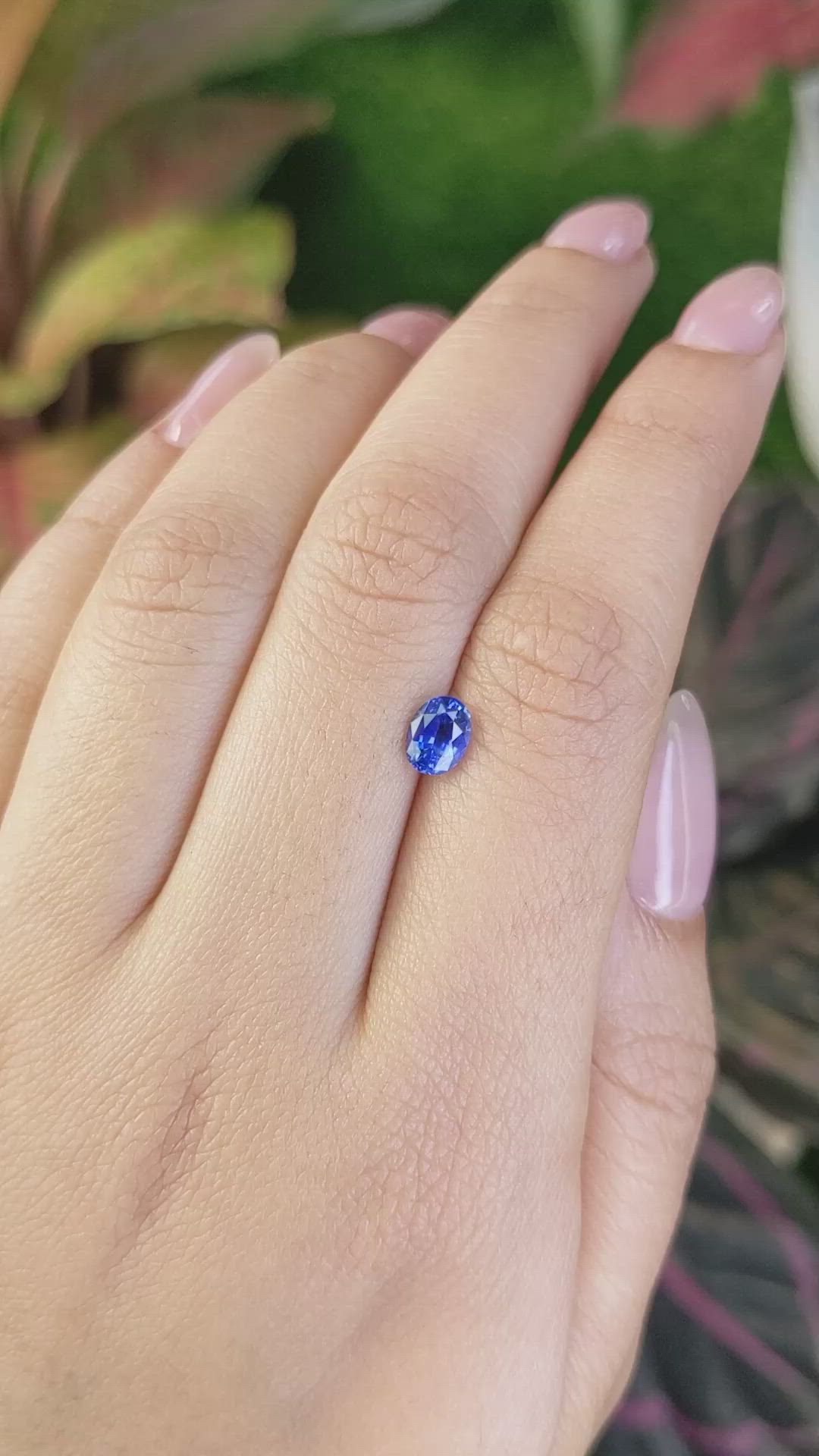 0.83 Ct. Blue Sapphire from Ceylon (Sri Lanka) Size Video