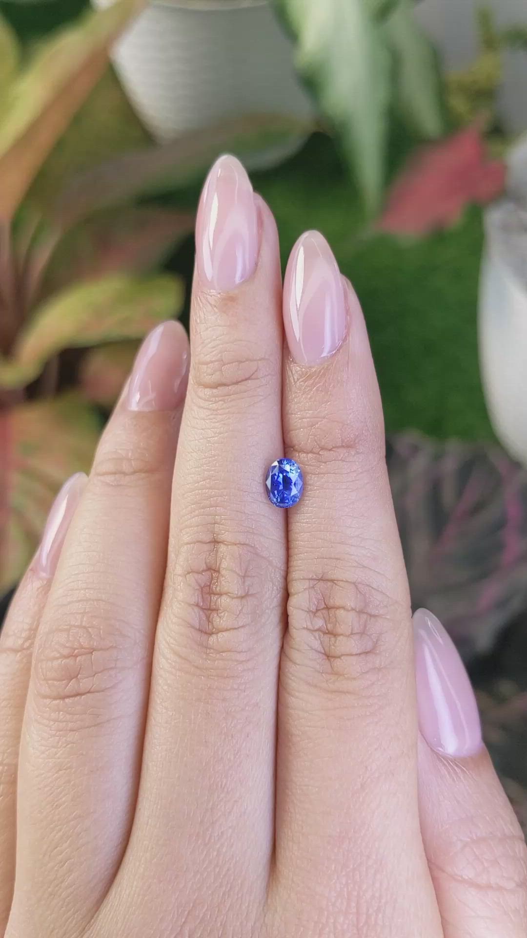 0.83 Ct. Blue Sapphire from Ceylon (Sri Lanka) Size Video