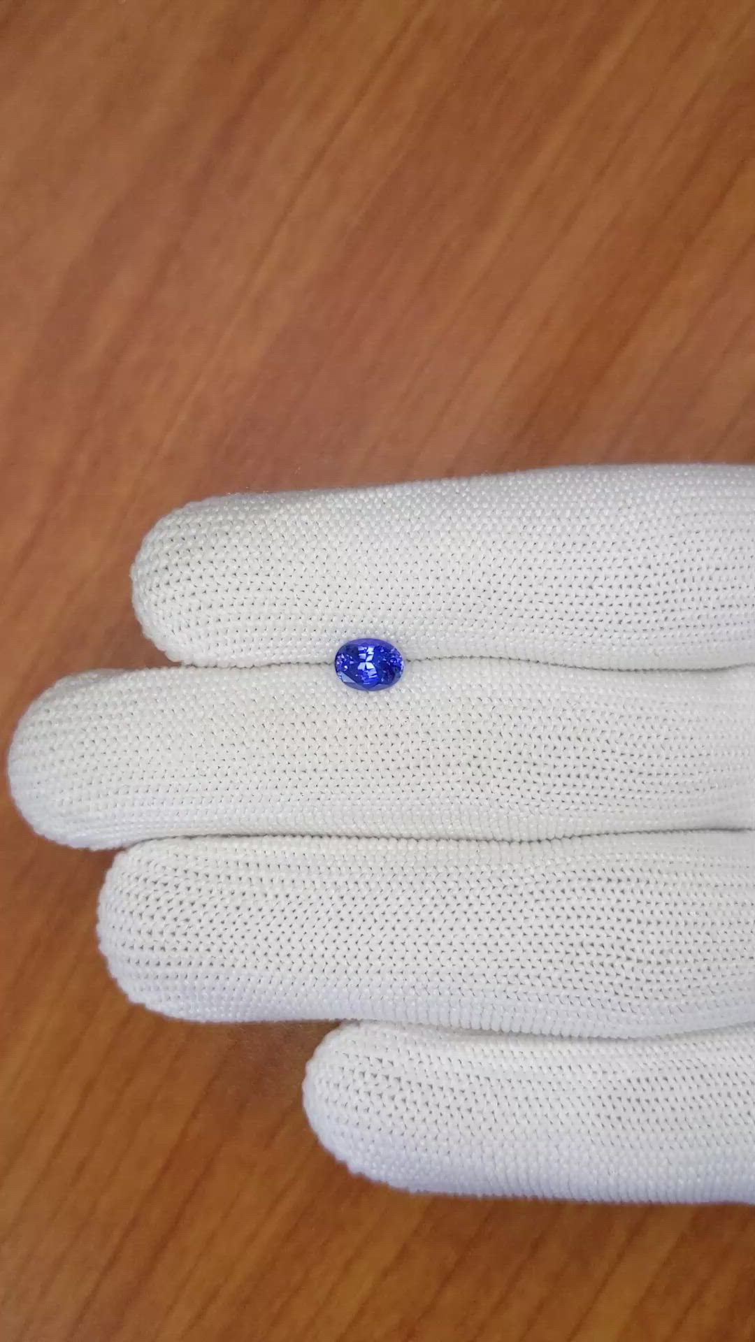 0.83 Ct. Blue Sapphire from Ceylon (Sri Lanka) Size Video