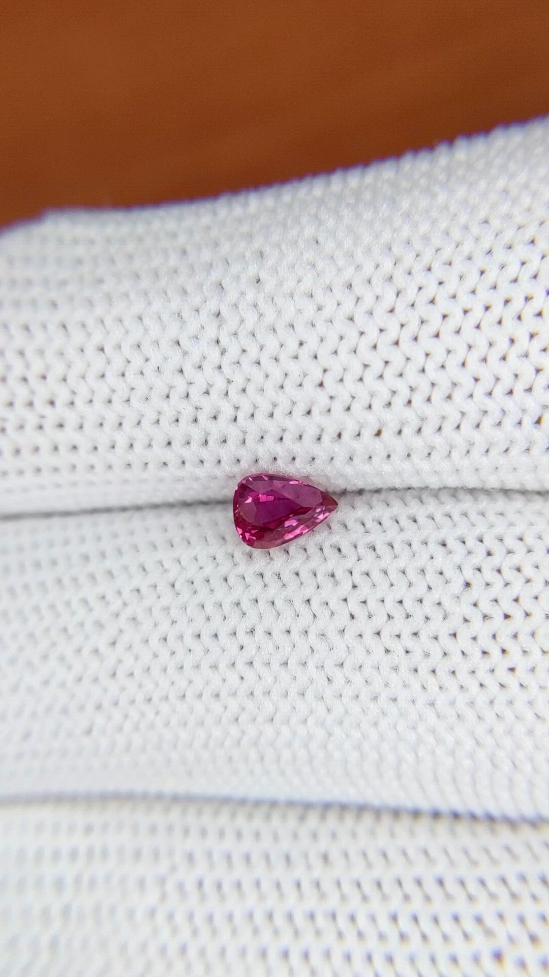 0.59 Ct. Pink Sapphire from Ceylon (Sri Lanka) Size Video