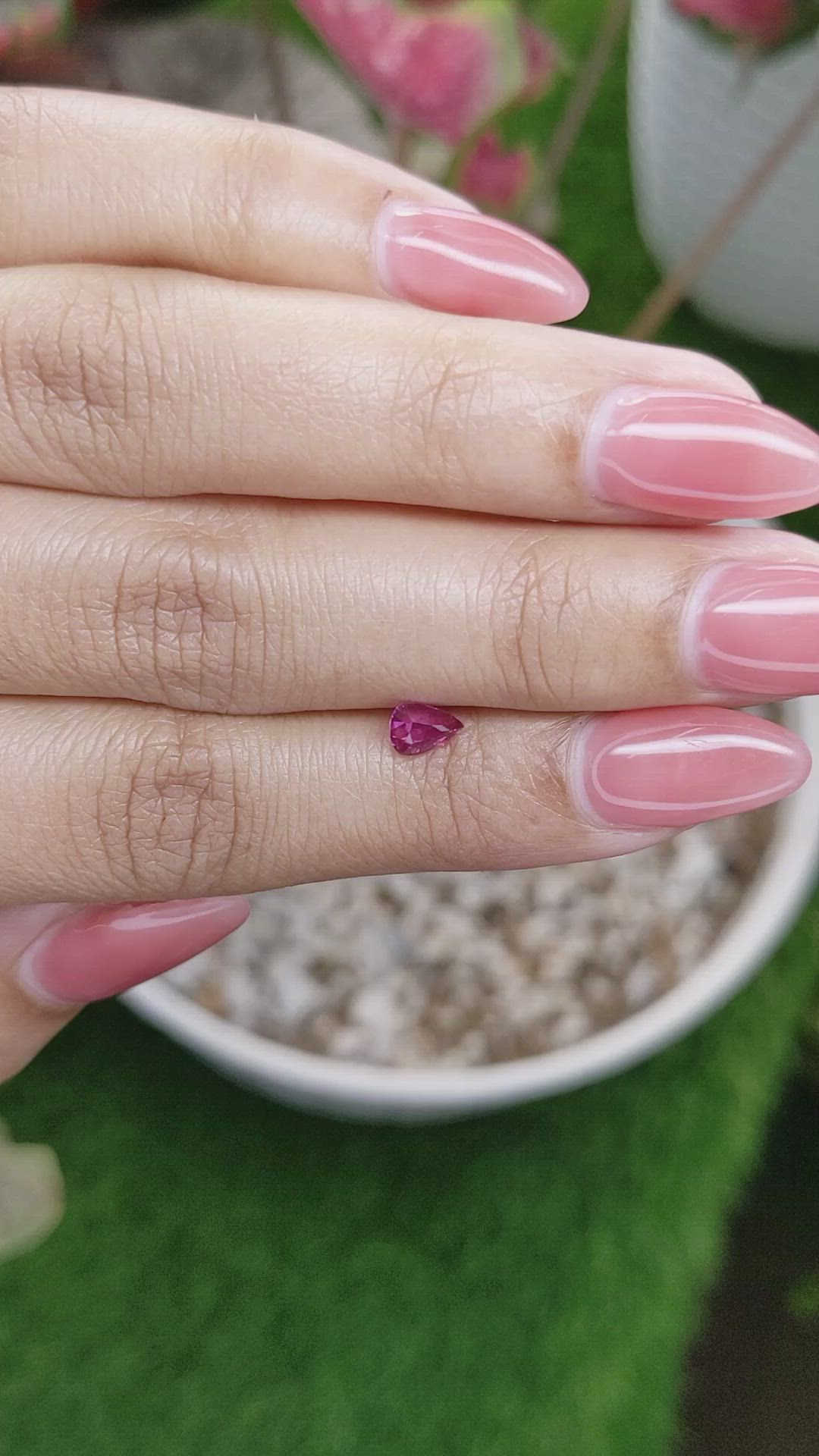 0.59 Ct. Pink Sapphire from Ceylon (Sri Lanka) Size Video