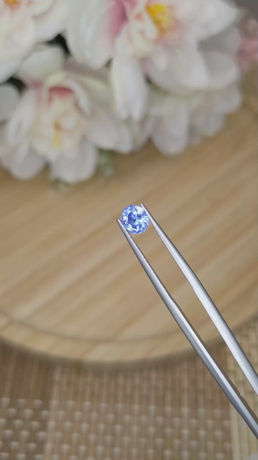 1.02 Ct. Blue Sapphire from Ceylon (Sri Lanka) Size Video