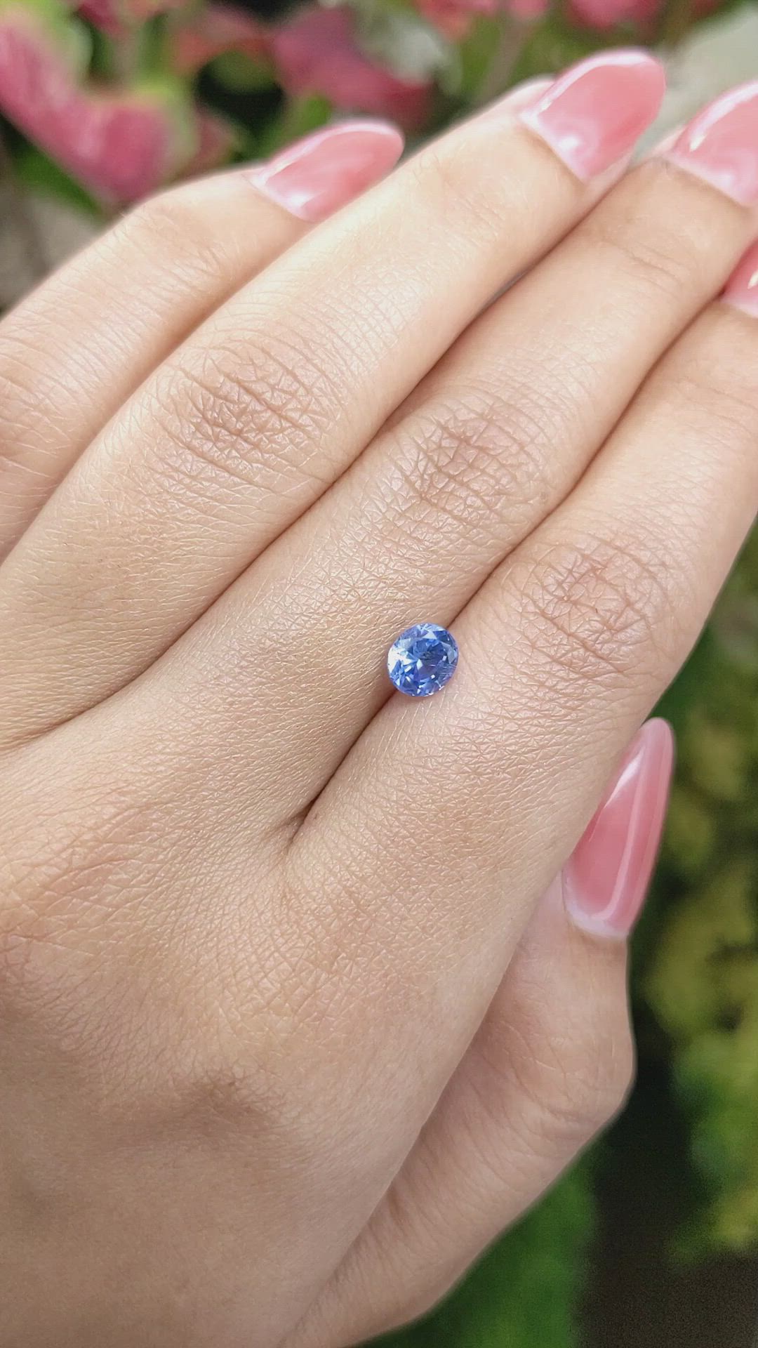 1.02 Ct. Blue Sapphire from Ceylon (Sri Lanka) Size Video