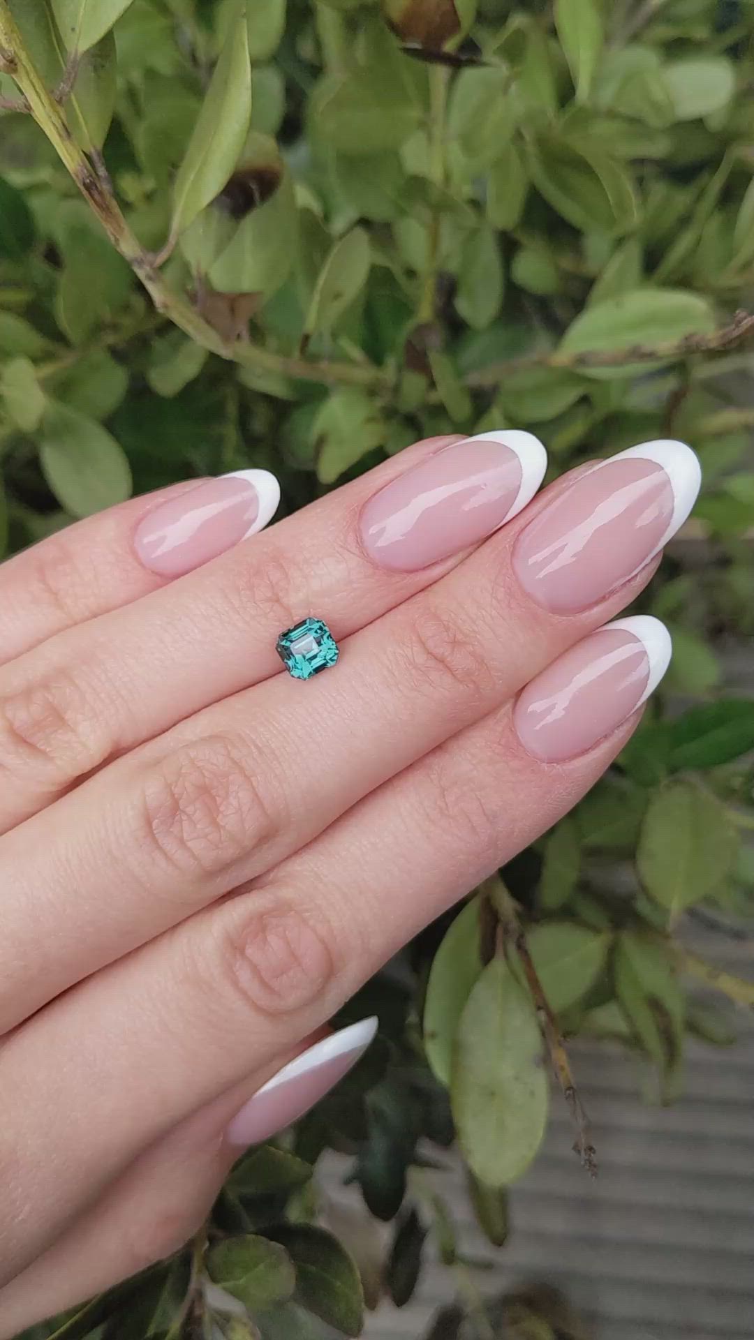 1.56 Ct. Bluish Green Sapphire from Madagascar Size Video