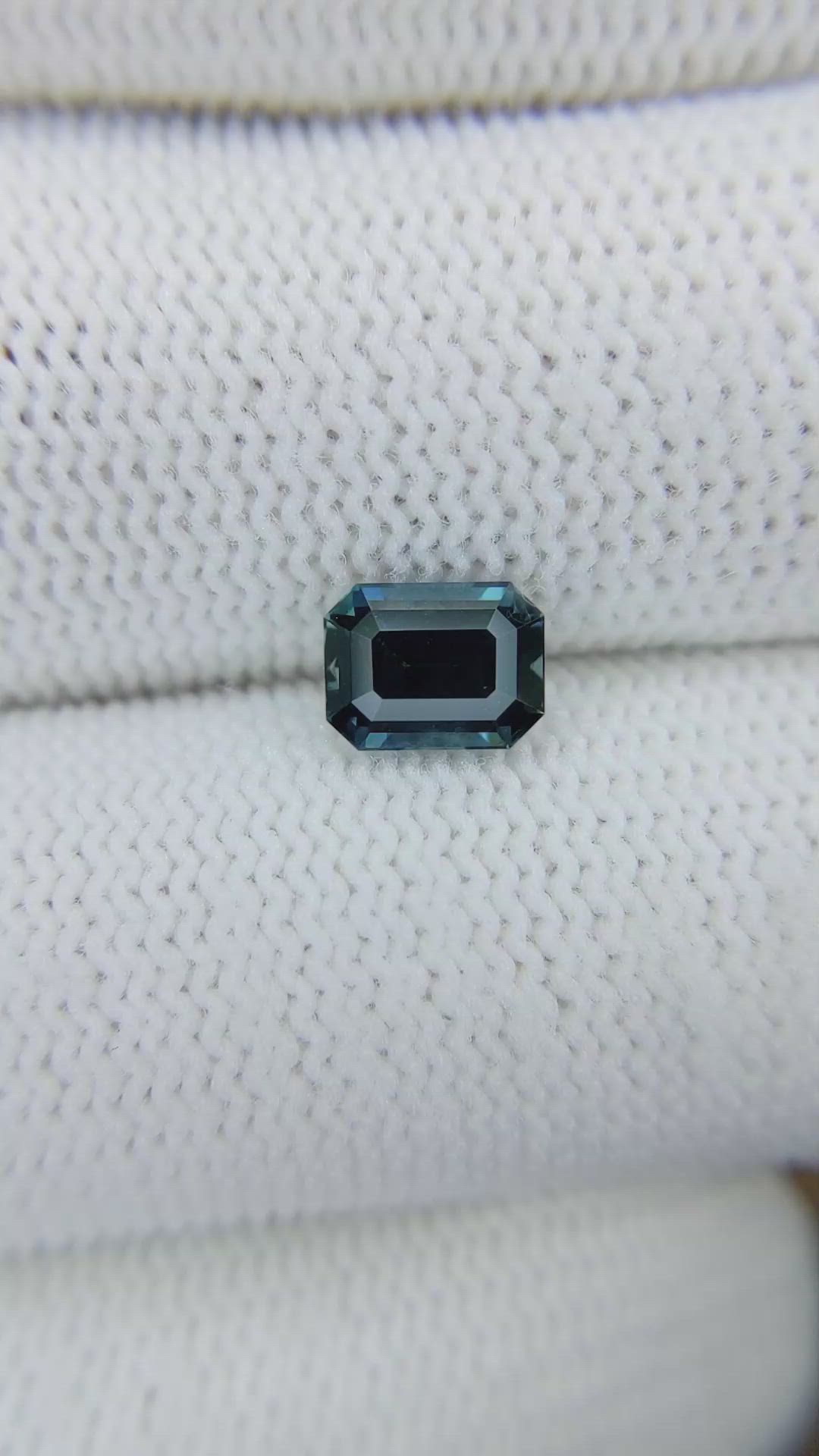 1.52 Ct. Greenish Blue Sapphire from Ceylon (Sri Lanka) Size Video
