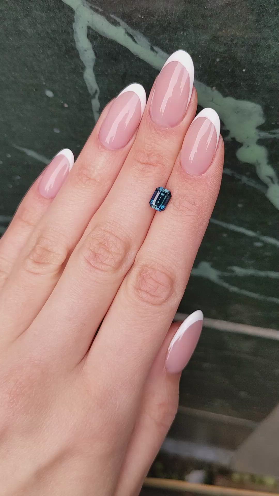 1.52 Ct. Greenish Blue Sapphire from Ceylon (Sri Lanka) Size Video