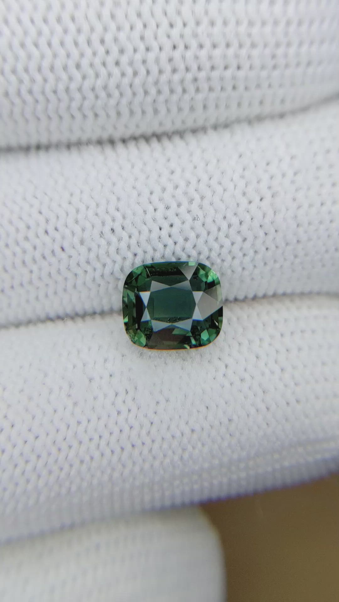 3.01 Ct. Bluish Green Sapphire from Madagascar Size Video