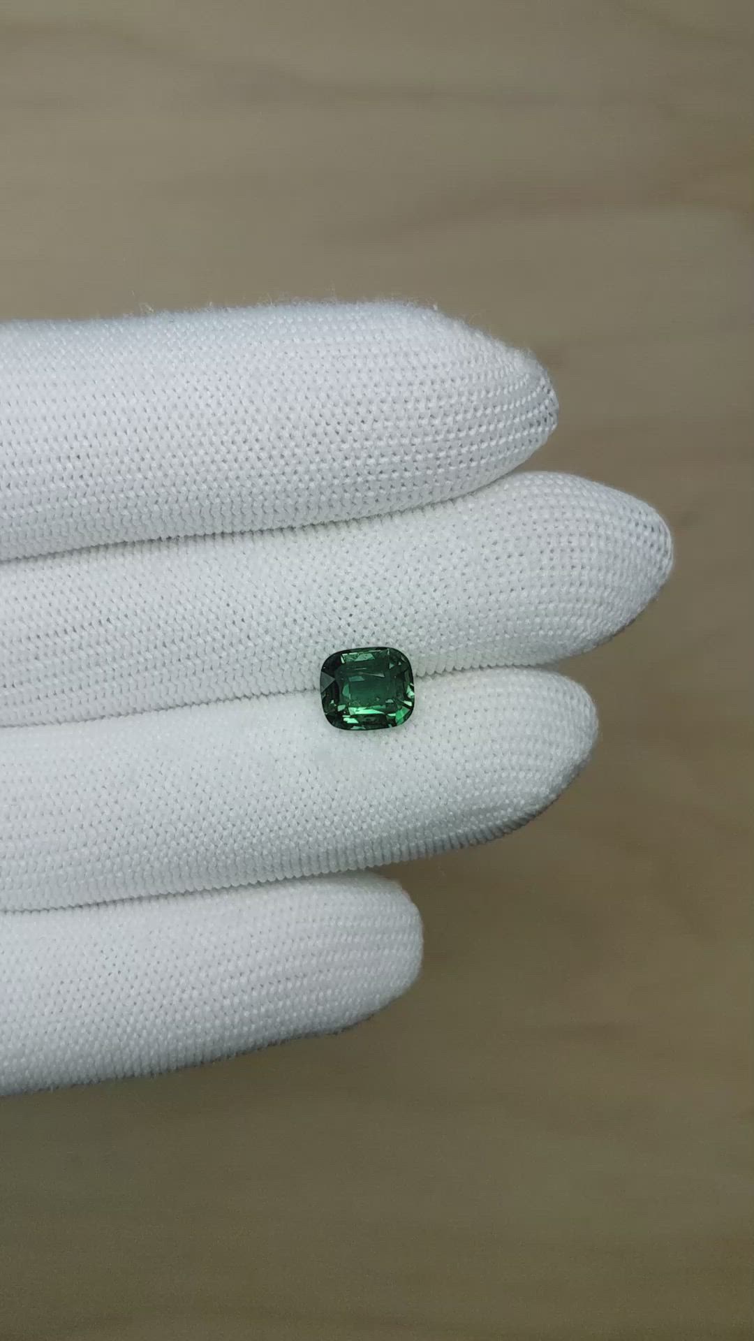 3.01 Ct. Bluish Green Sapphire from Madagascar Size Video