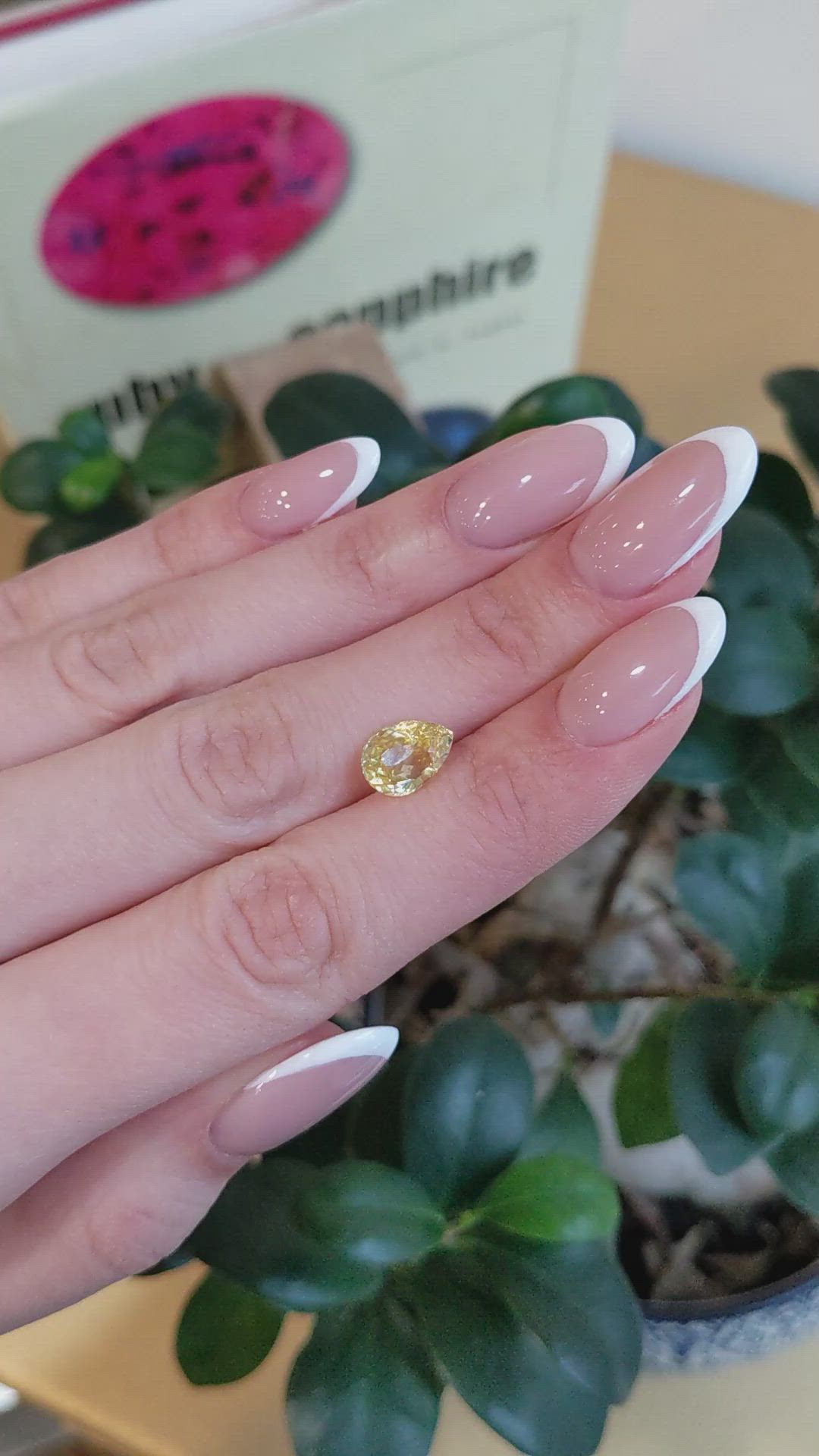 3.49 Ct. Yellow Sapphire from Ceylon (Sri Lanka) Size Video