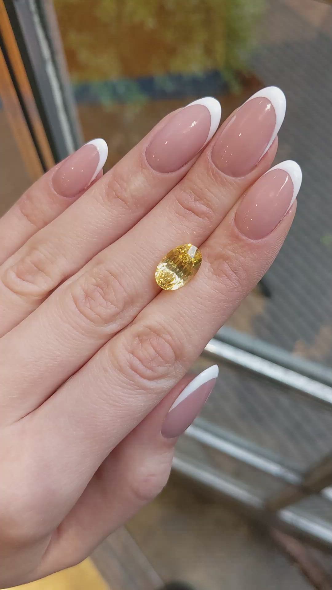 6.92 Ct. Yellow Sapphire from Ceylon (Sri Lanka) Size Video