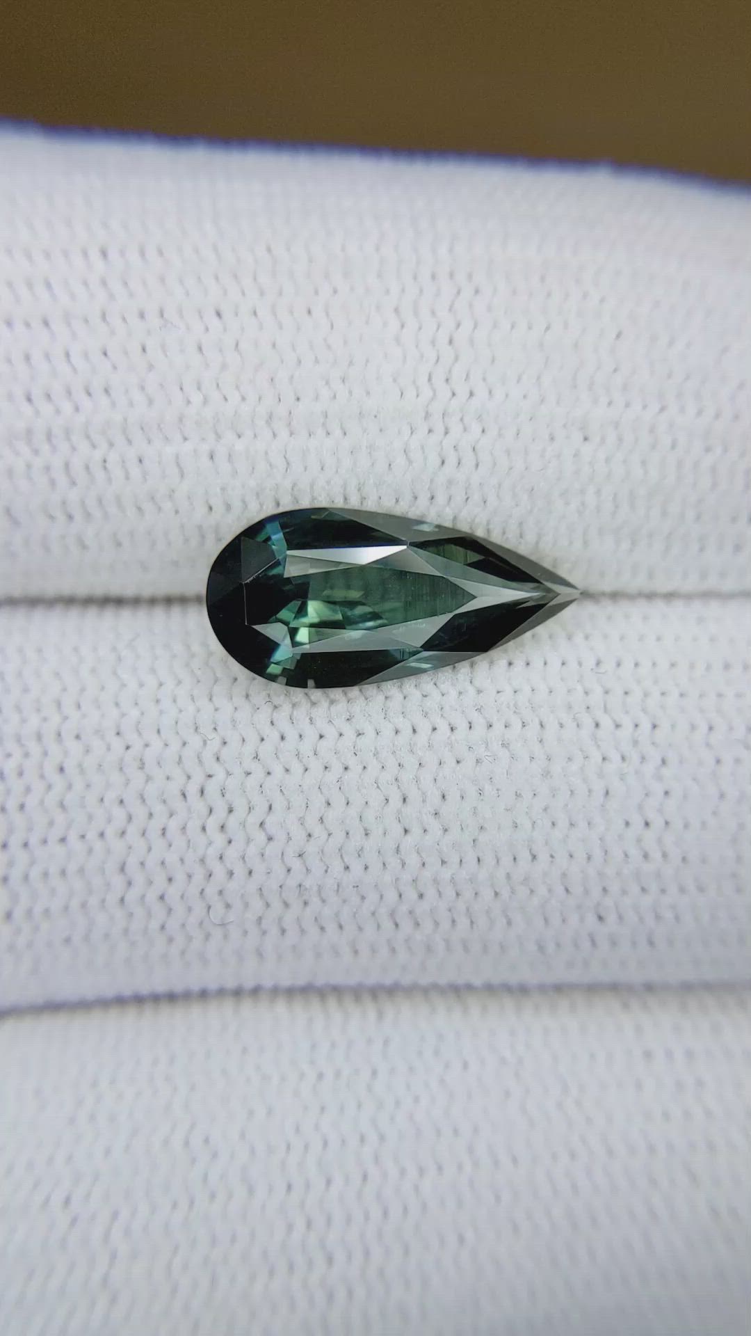 3.24 Ct. Bluish Green Sapphire from Madagascar Size Video