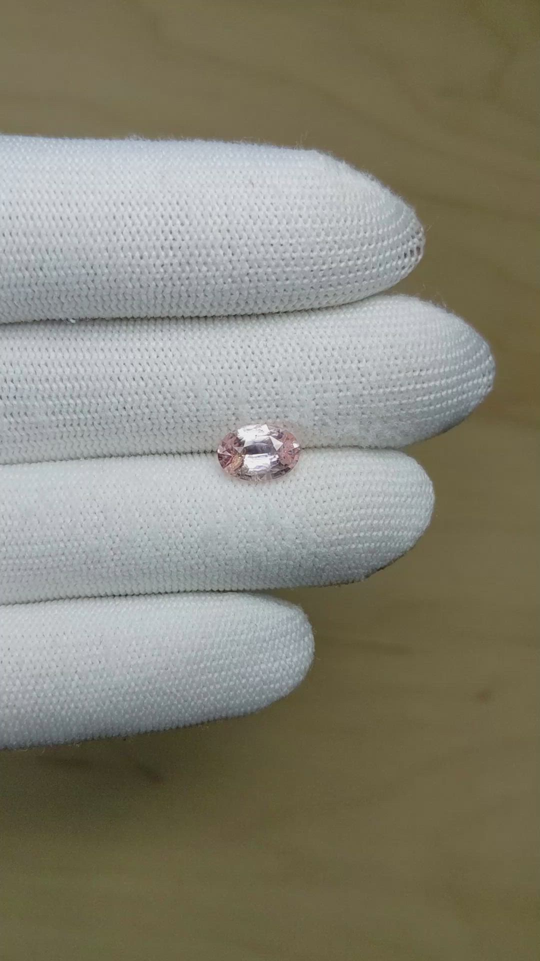 2.16 Ct. Padparadscha Sapphire from Ceylon (Sri Lanka) Size Video
