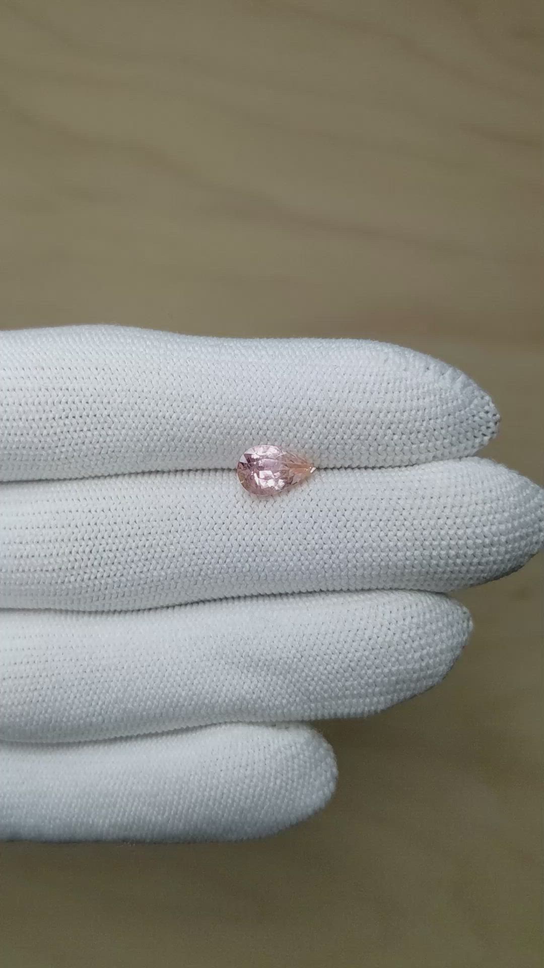 1.89 Ct. Padparadscha Sapphire from Ceylon (Sri Lanka) Size Video