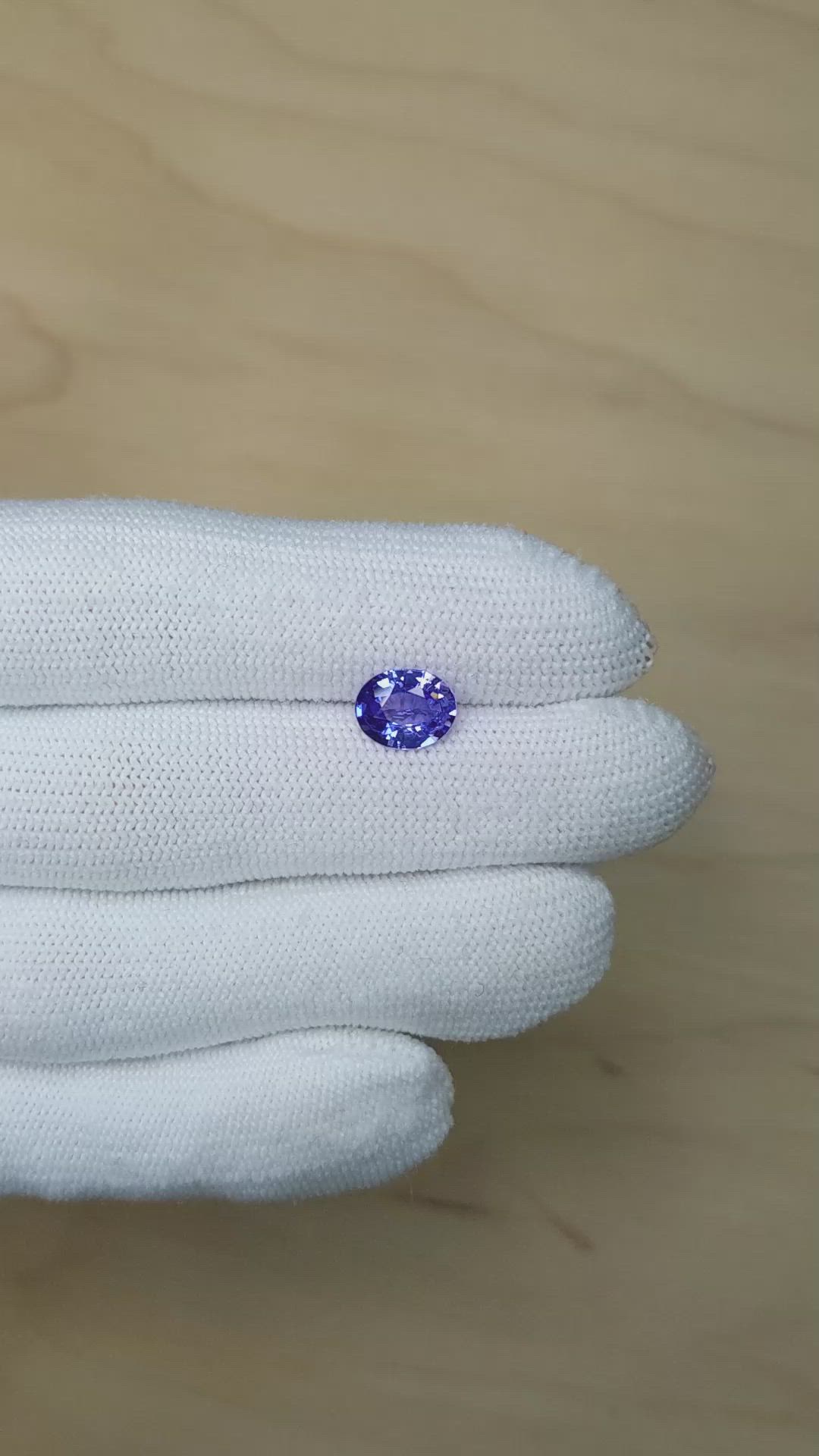 2.10 Ct. Blue Sapphire from Ceylon (Sri Lanka) Size Video