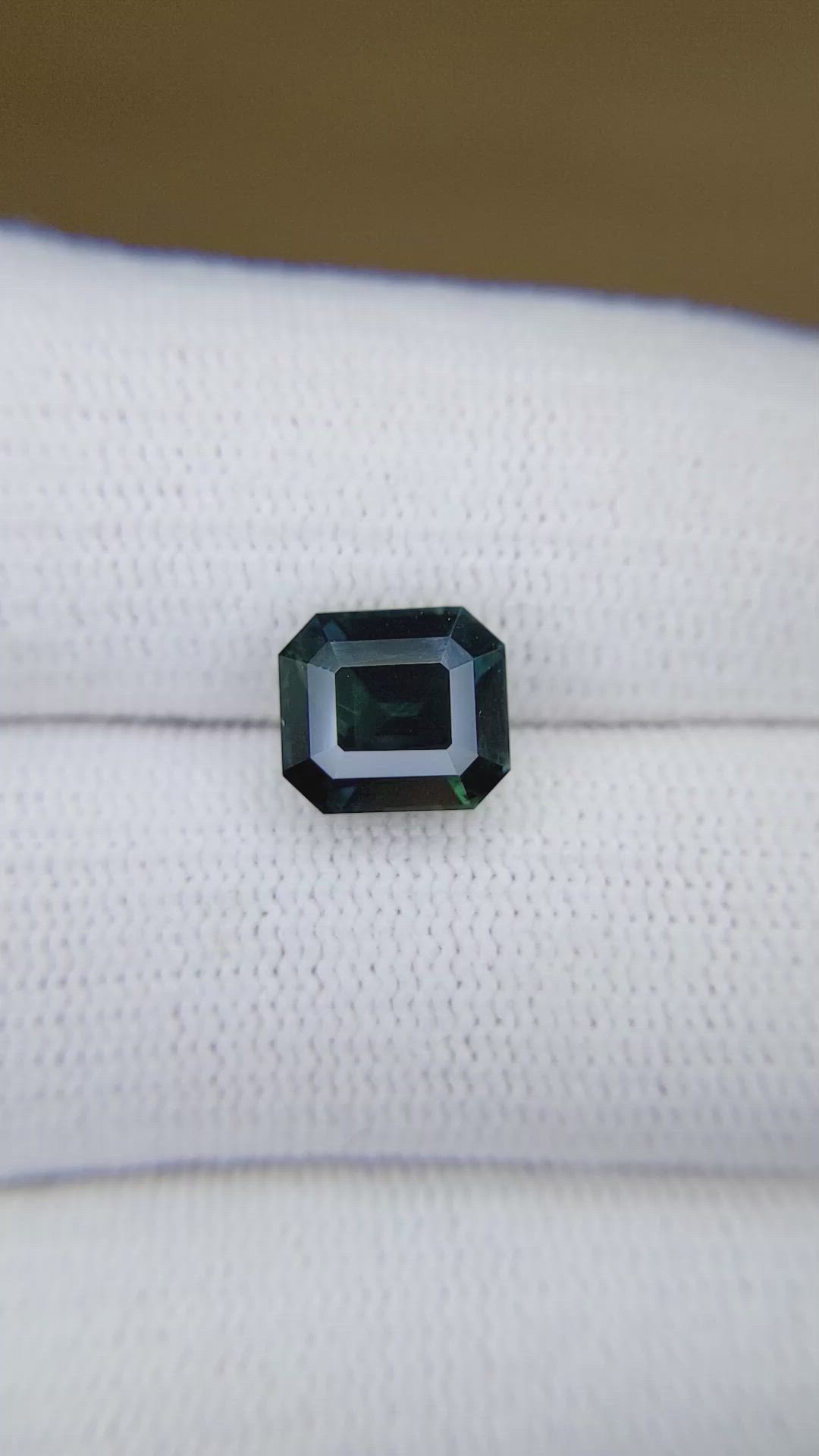 4.12 Ct. Bluish Green Sapphire from Madagascar Size Video