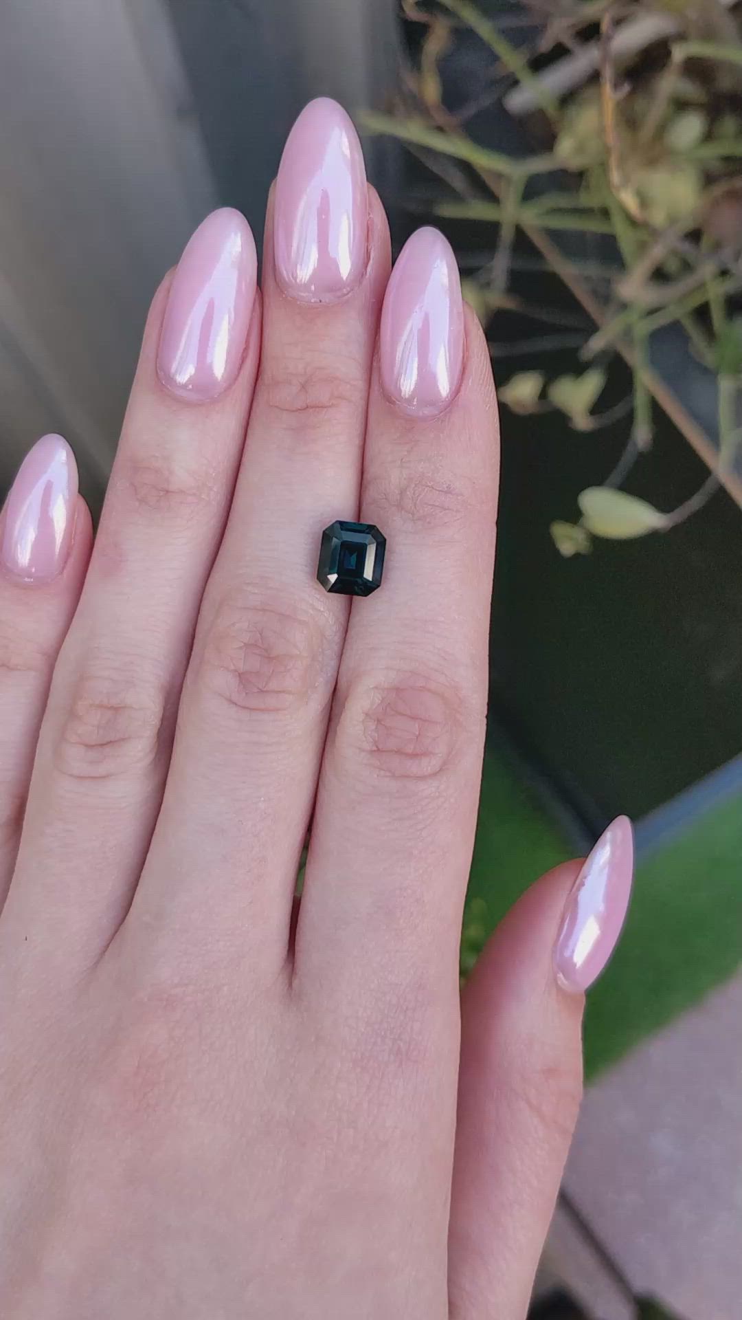 4.12 Ct. Bluish Green Sapphire from Madagascar Size Video