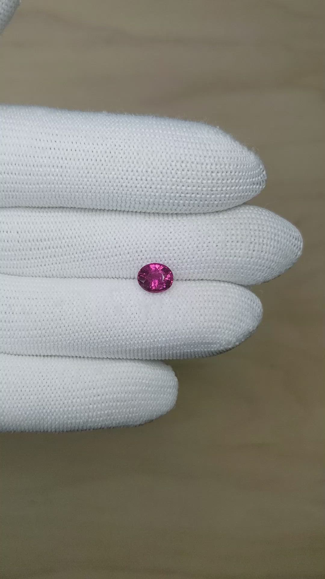 1.77 Ct. Purplish Pink Sapphire from Madagascar Size Video