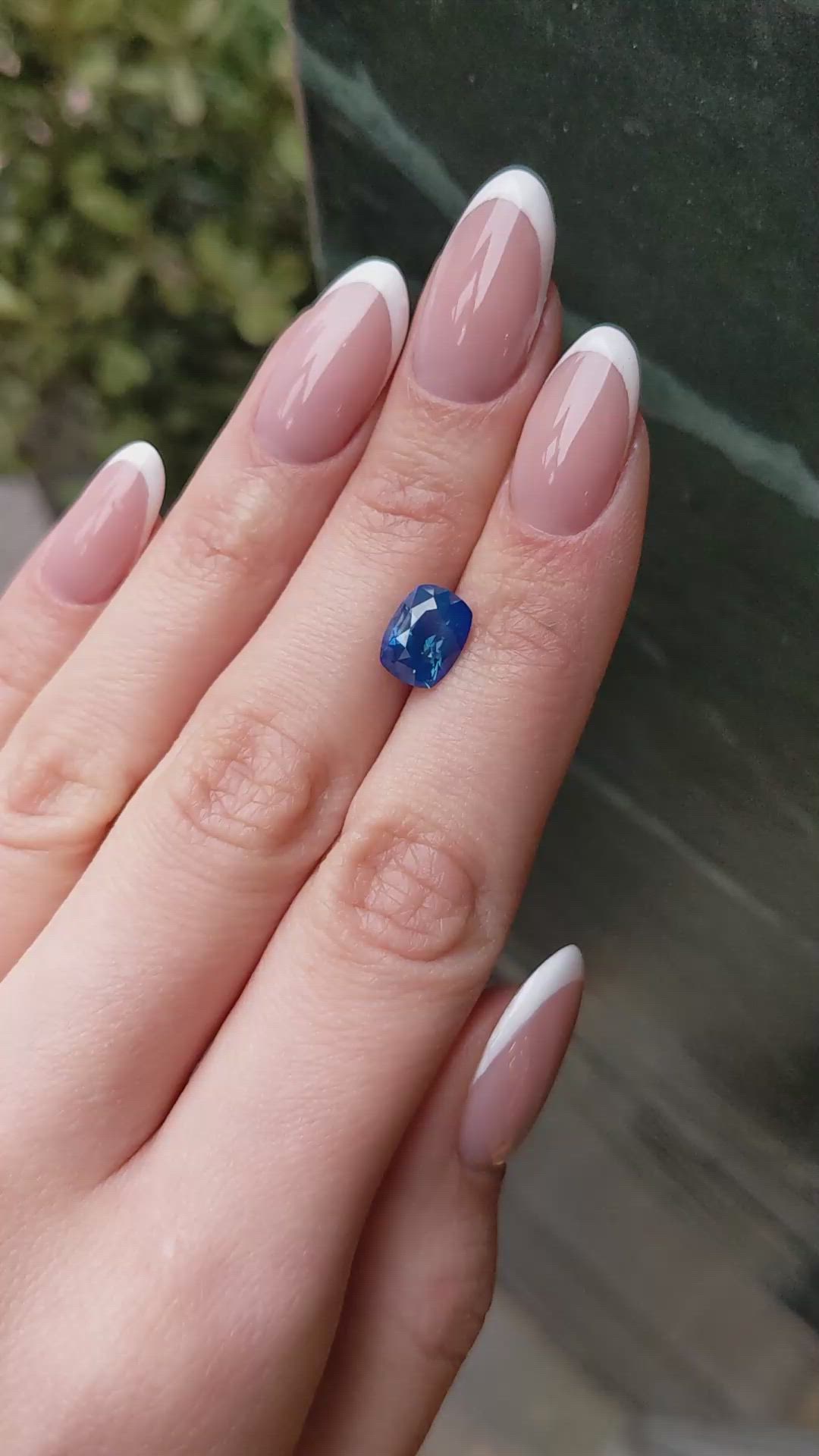 2.73 Ct. Greenish Blue Sapphire from Madagascar Size Video