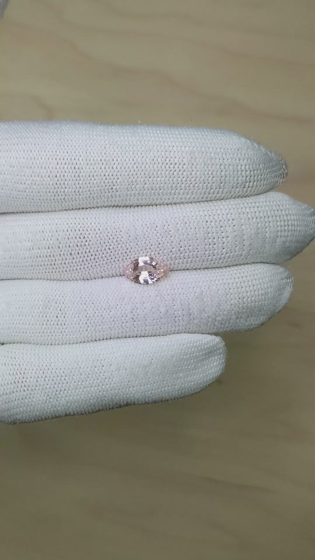 2.17 Ct. Padparadscha Sapphire from Ceylon (Sri Lanka) Size Video