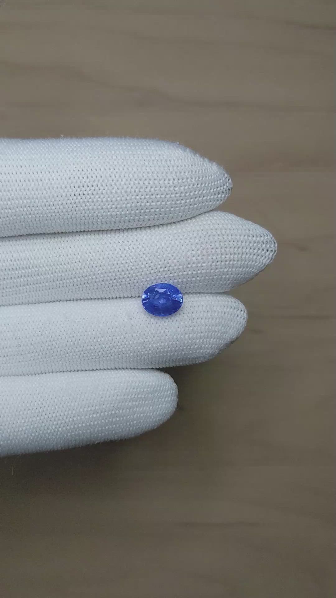 2.99 Ct. Blue Sapphire from Ceylon (Sri Lanka) Size Video