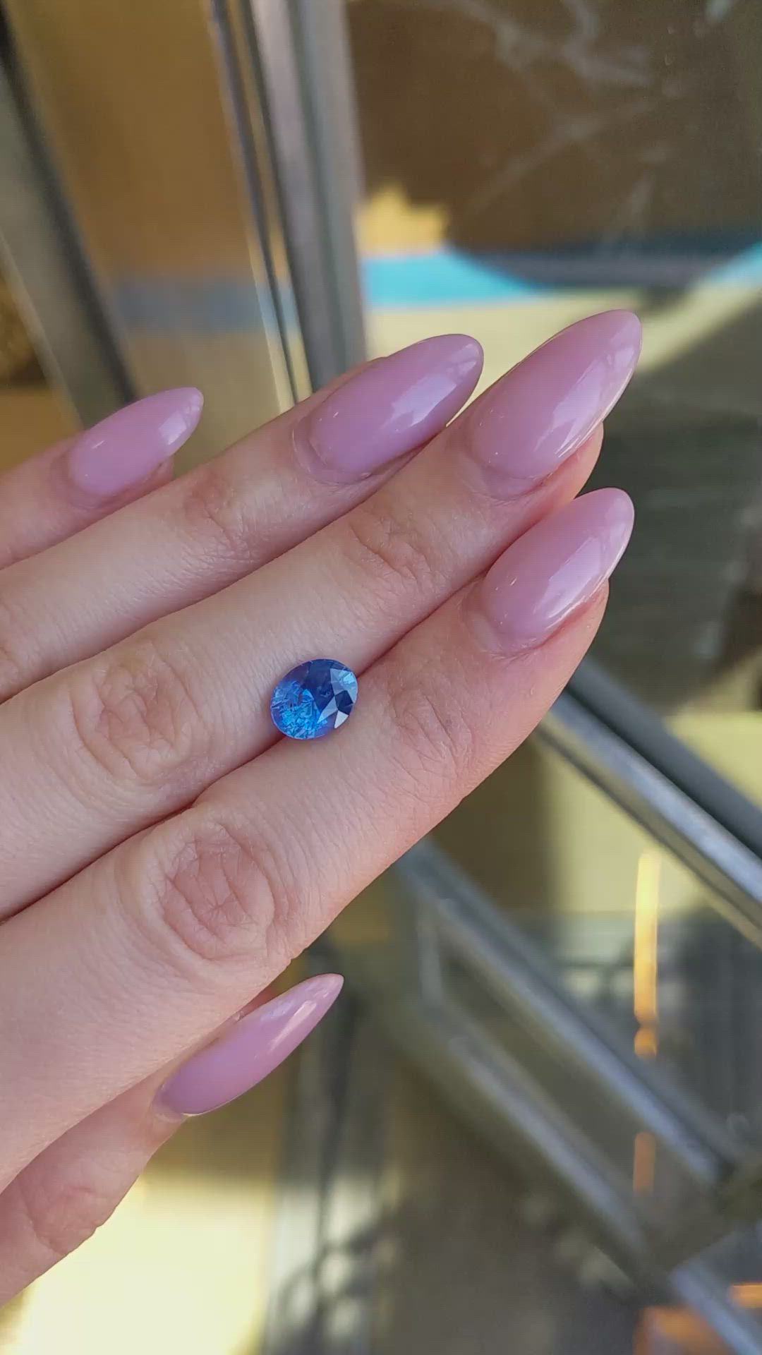 2.99 Ct. Blue Sapphire from Ceylon (Sri Lanka) Size Video