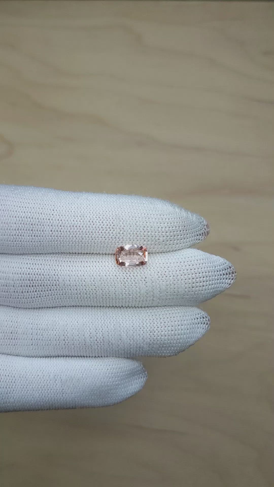 1.78 Ct. Padparadscha Sapphire from Ceylon (Sri Lanka) Size Video
