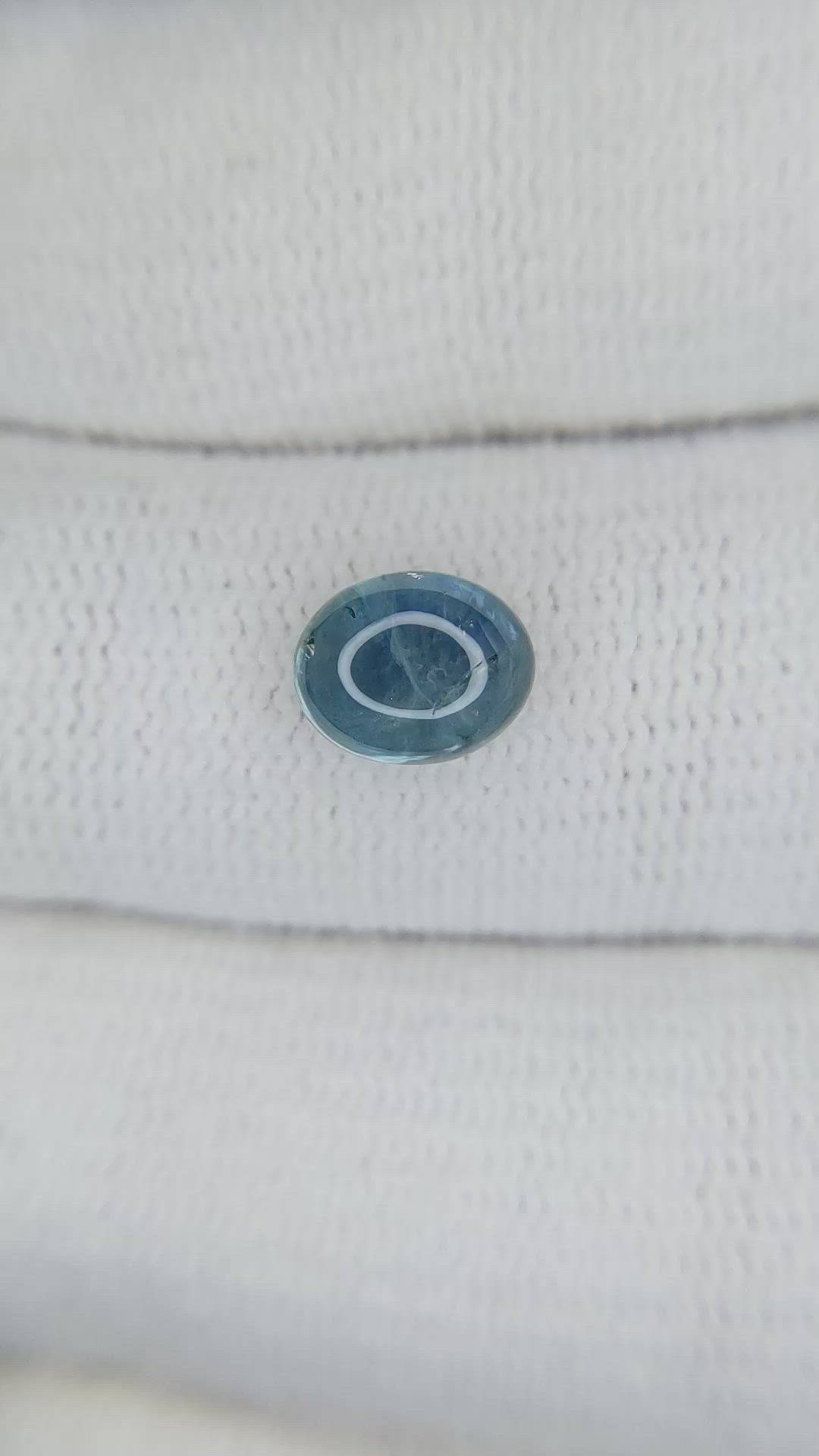 2.20 Ct. Greenish Blue Cabochon Sapphire from Montana Size Video