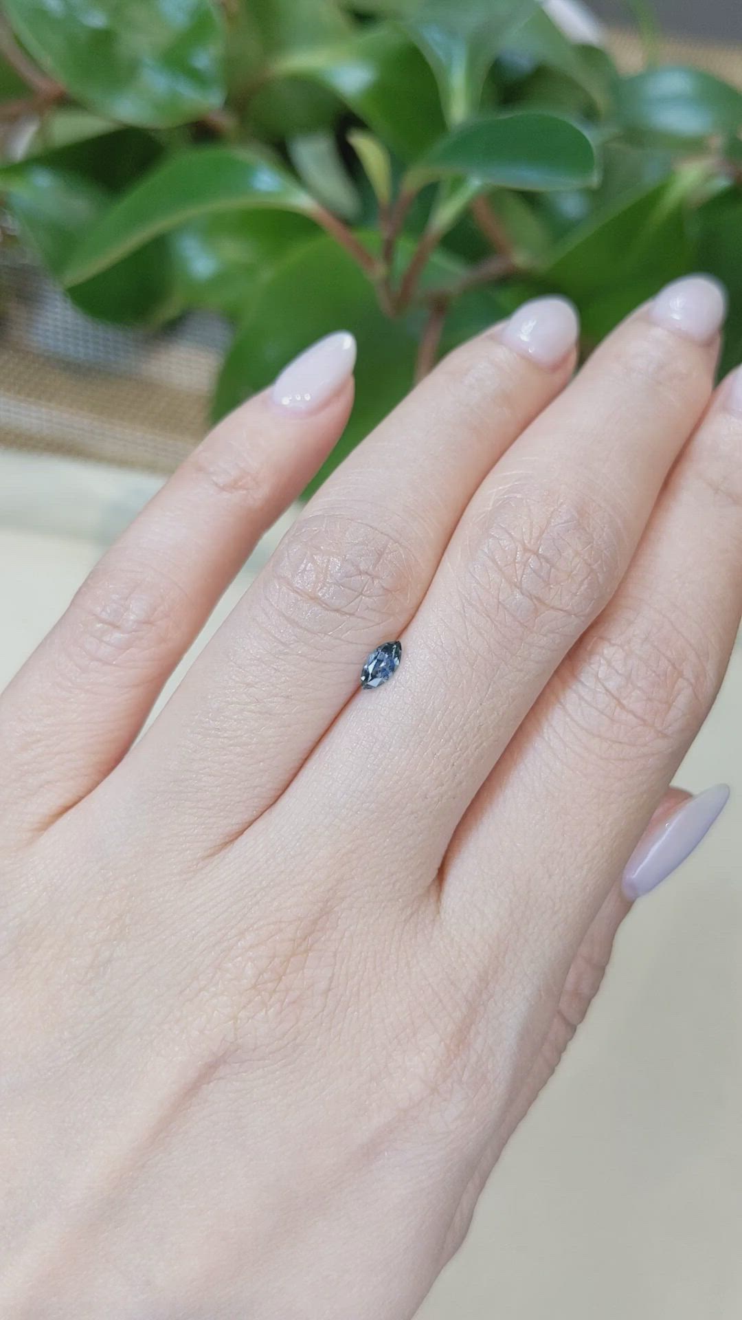 0.25 Ct. Greyish Blue Sapphire from Montana Size Video