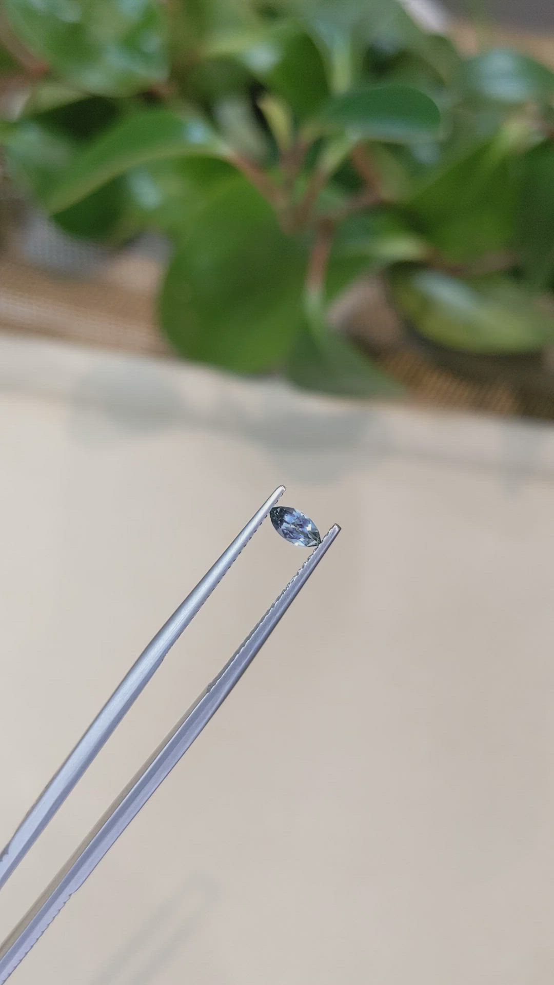 0.25 Ct. Greyish Blue Sapphire from Montana Size Video