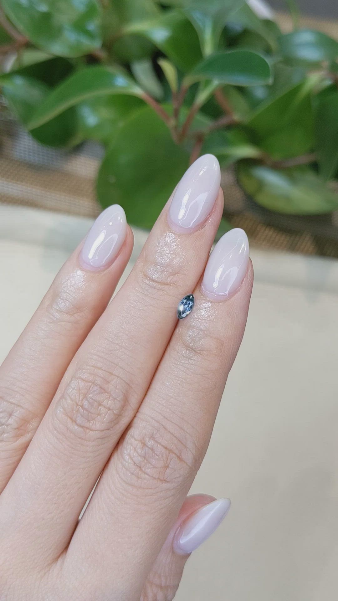 0.25 Ct. Greyish Blue Sapphire from Montana Size Video