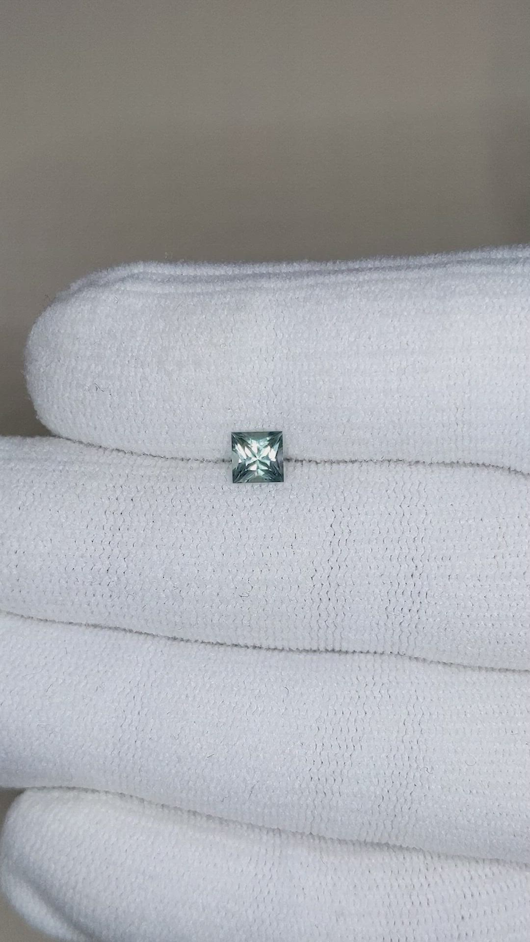 0.59 Ct. Bluish Grey Sapphire from Montana Size Video