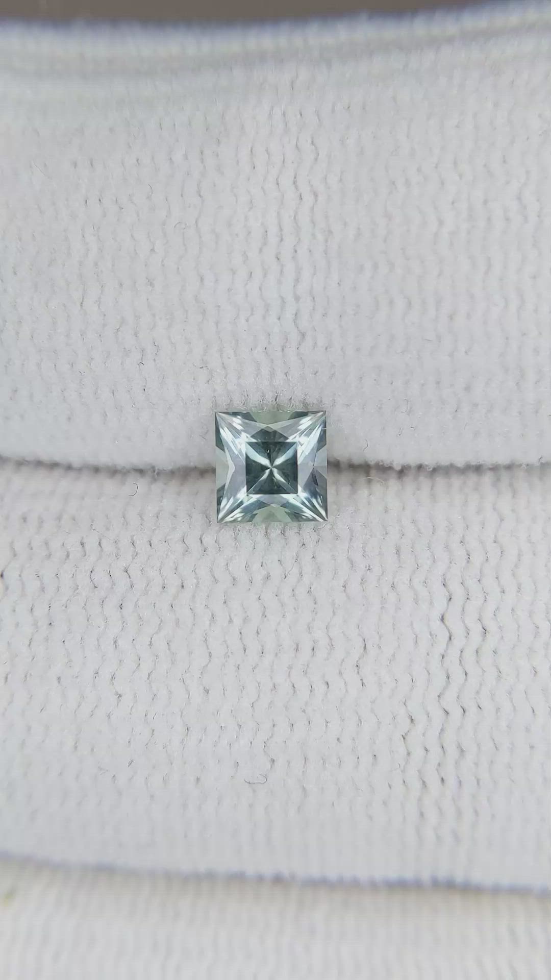 0.59 Ct. Bluish Grey Sapphire from Montana Size Video