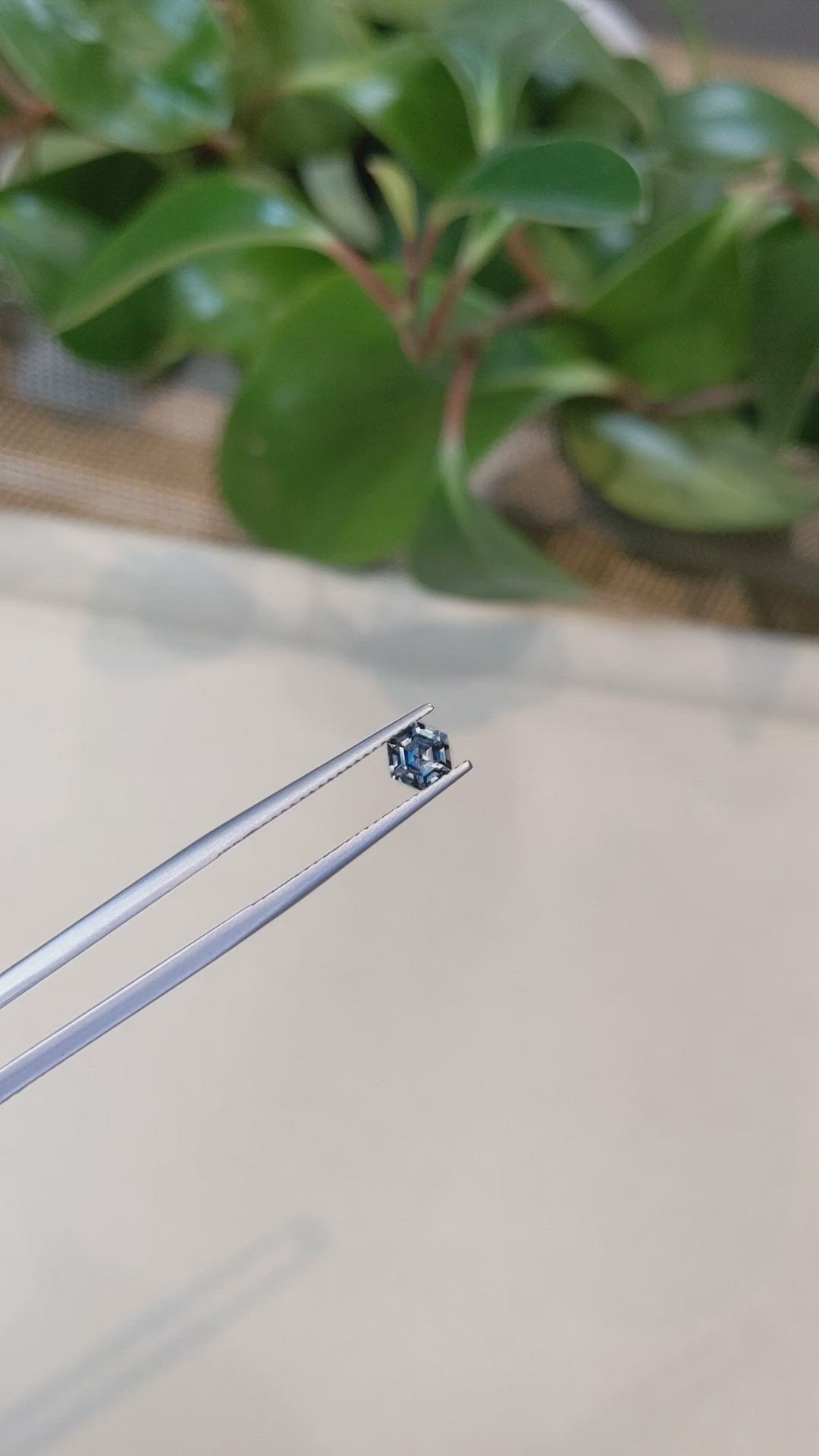 0.68 Ct. Greenish Blue Sapphire from Montana Size Video