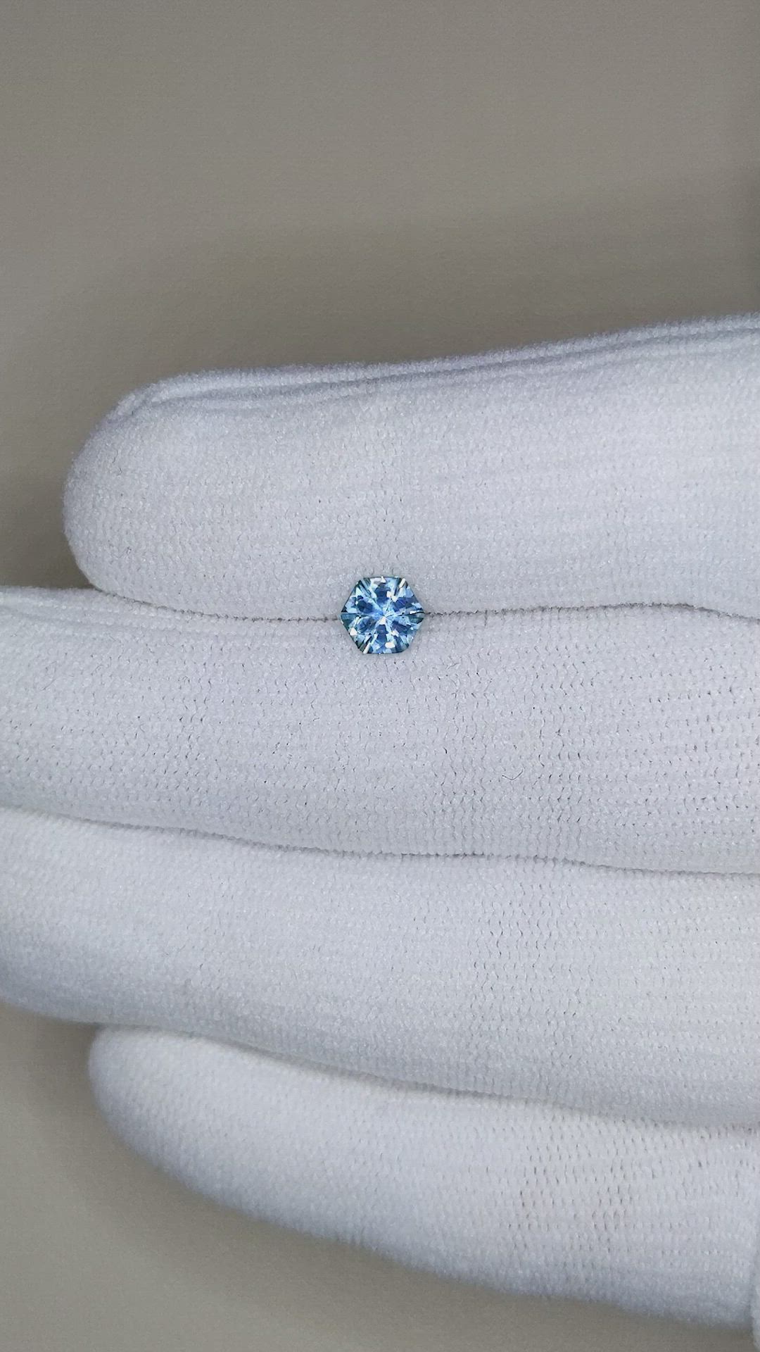 0.68 Ct. Greenish Blue Sapphire from Montana Size Video