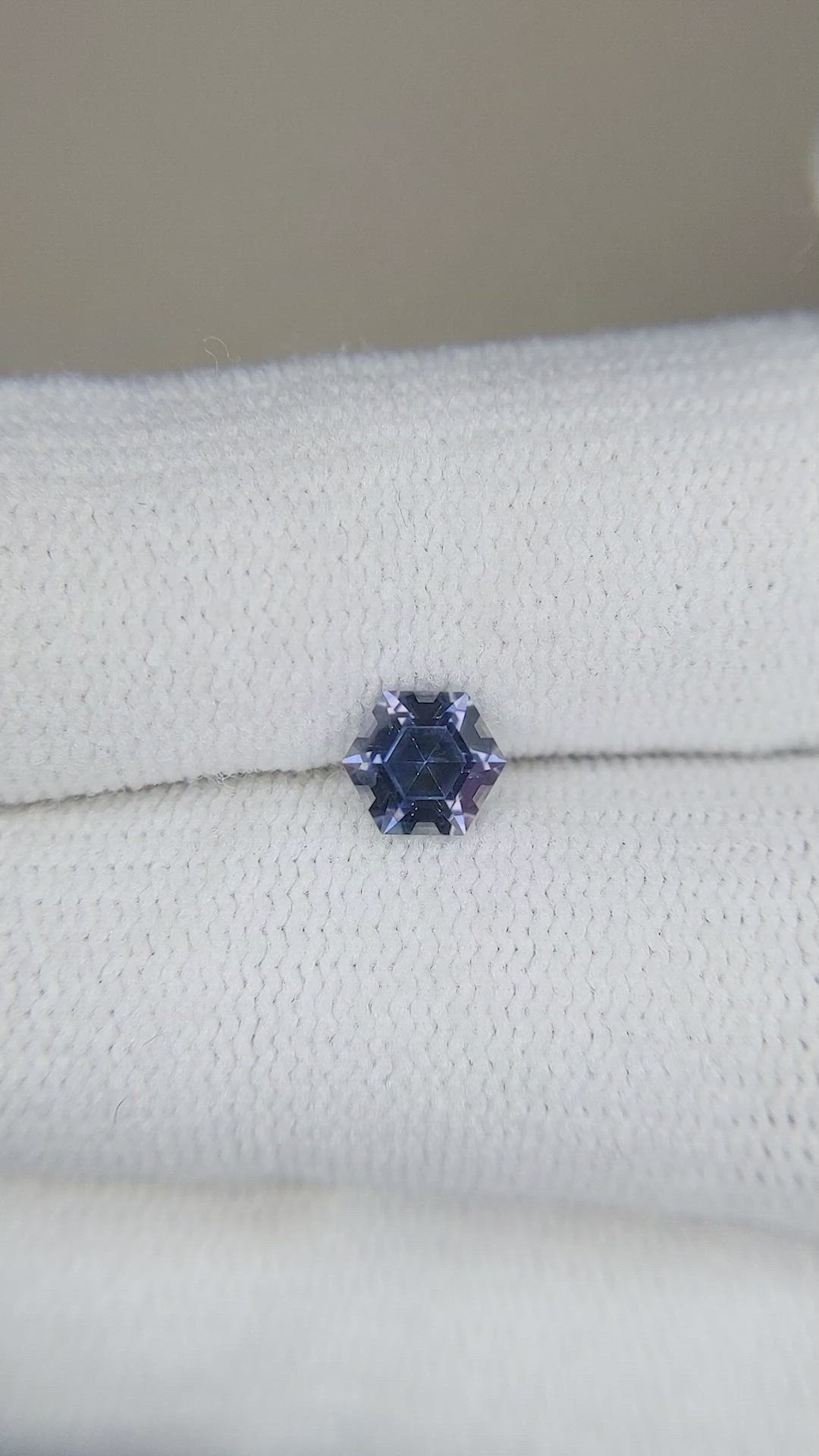 0.68 Ct. Bluish Purple Sapphire from Montana Size Video