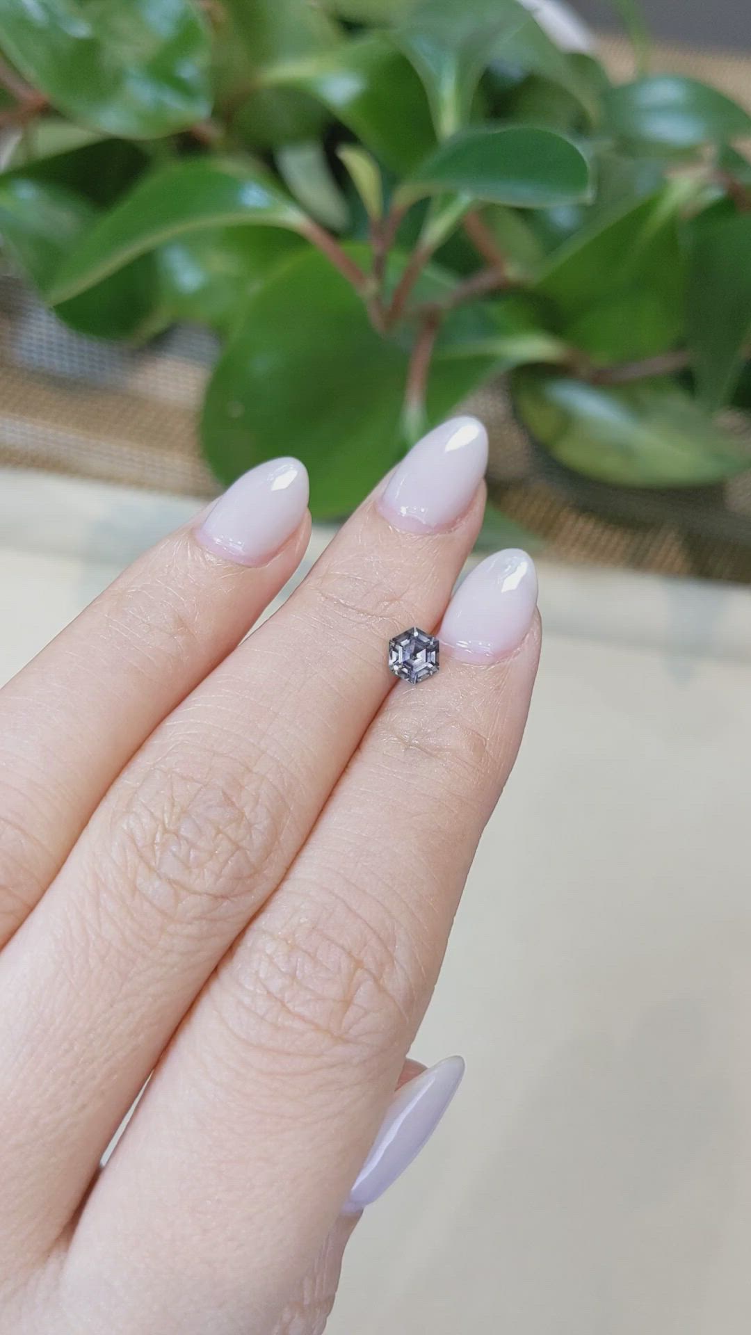 0.68 Ct. Bluish Purple Sapphire from Montana Size Video