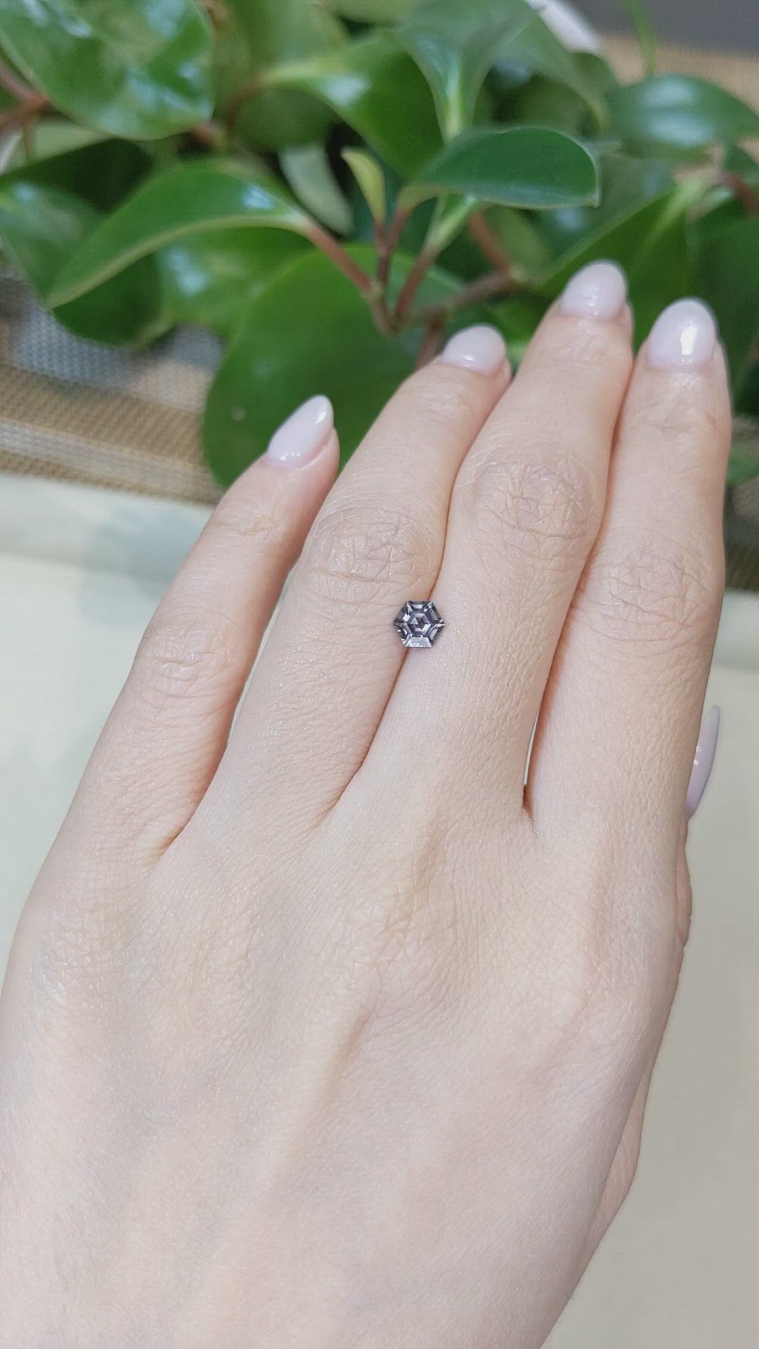 0.68 Ct. Bluish Purple Sapphire from Montana Size Video