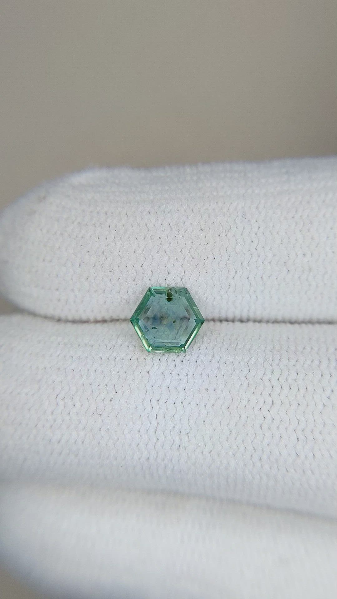 0.66 Ct. Bluish Green Sapphire from Montana Size Video