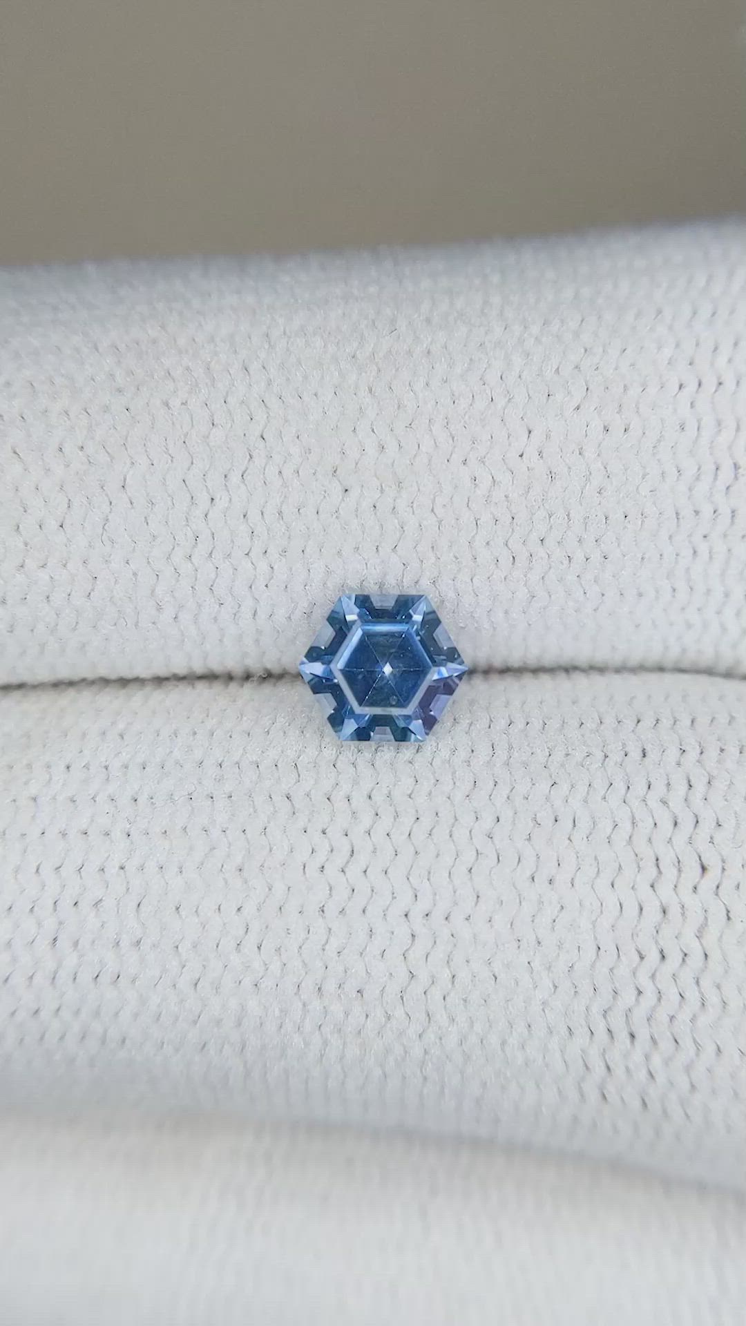 0.67 Ct. Purplish Blue Sapphire from Montana Size Video