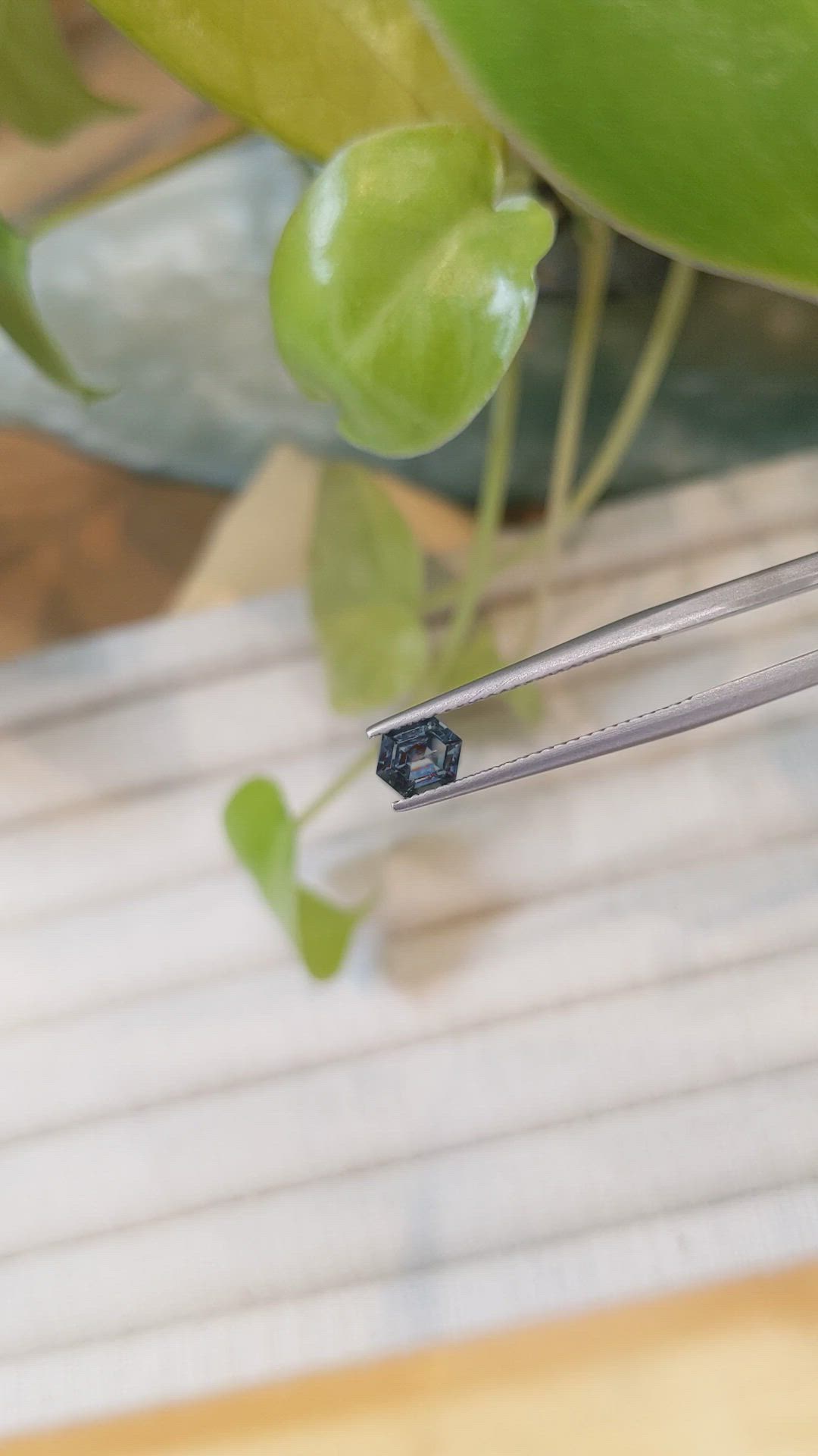 0.67 Ct. Greenish Blue Sapphire from Montana Size Video