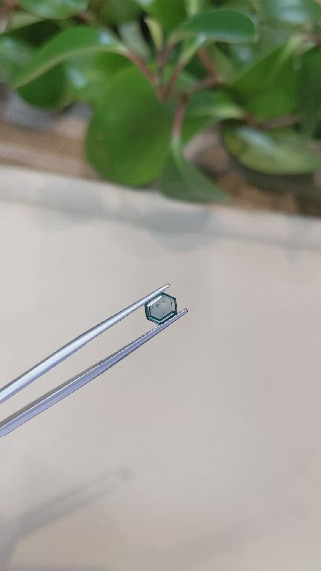 0.89 Ct. Greenish Blue Sapphire from Montana Size Video