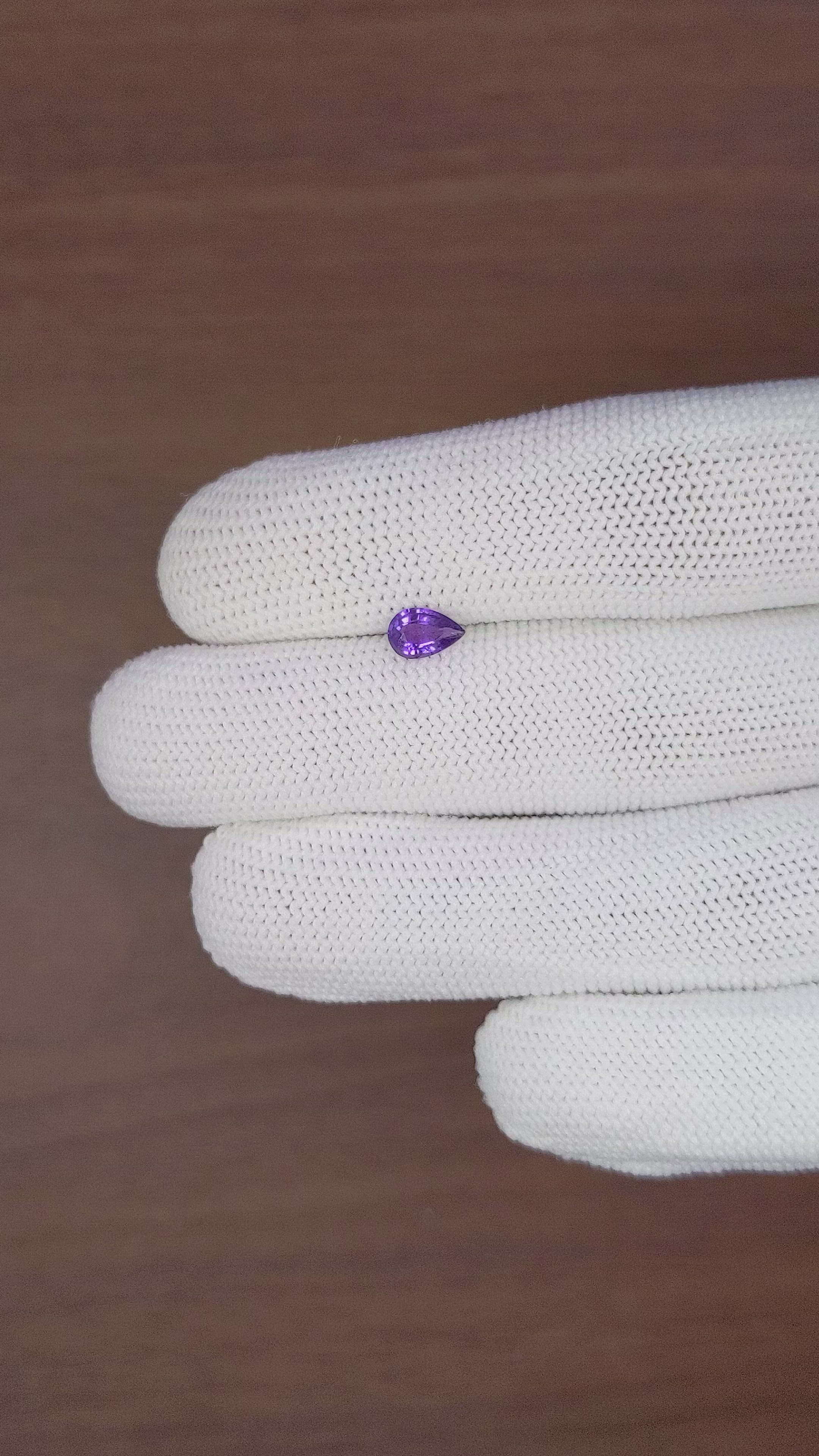 0.58 Ct. Purple Sapphire from Tanzania Size Video